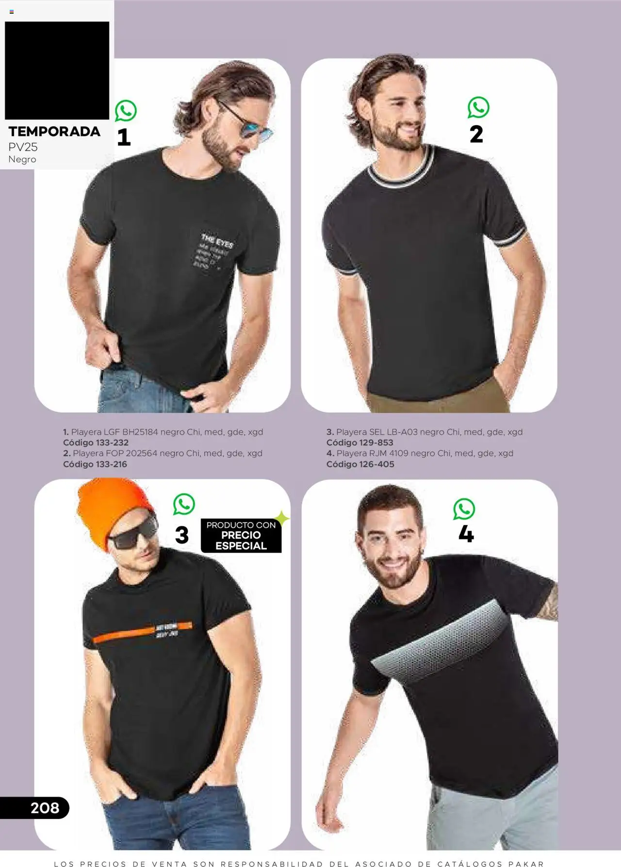 Nuevas ofertas de SC Pakar válidas en toda la República Mexicana desde el 31.01.2025. ¡Encuentra las mejores ofertas en SC Pakar catálogo Ropa! | Página: 208 | Productos: Playera