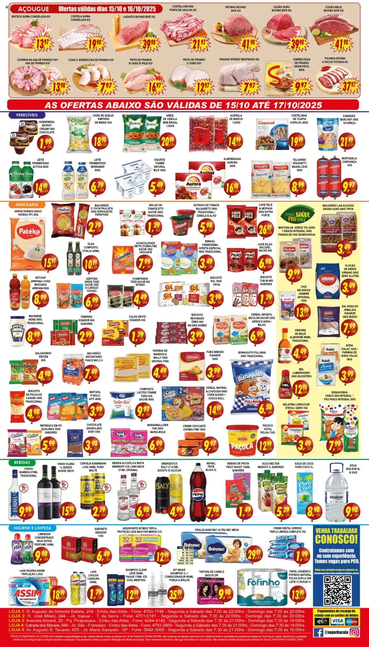 Kaçula Folheto - válido de 15.10.2025 | Página: 2 | Produtos: Mingau, Suco, Cerveja, Creme