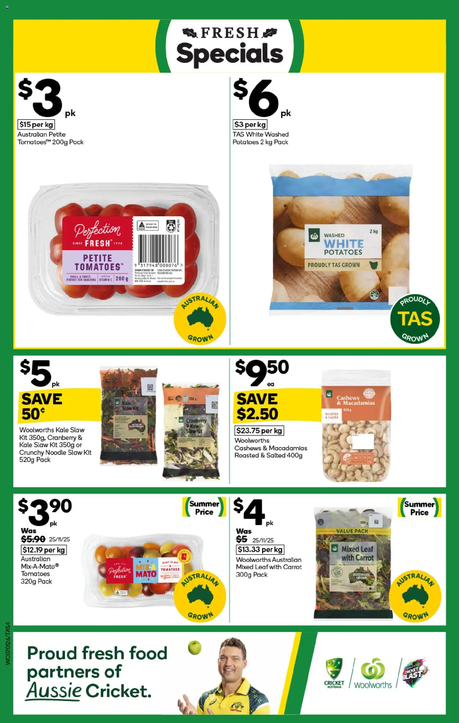 Woolworths catalogue - valid from 07.01.2026 | Page: 4 | Products: Kale, Tomatoes, Potatoes, Vitamin
