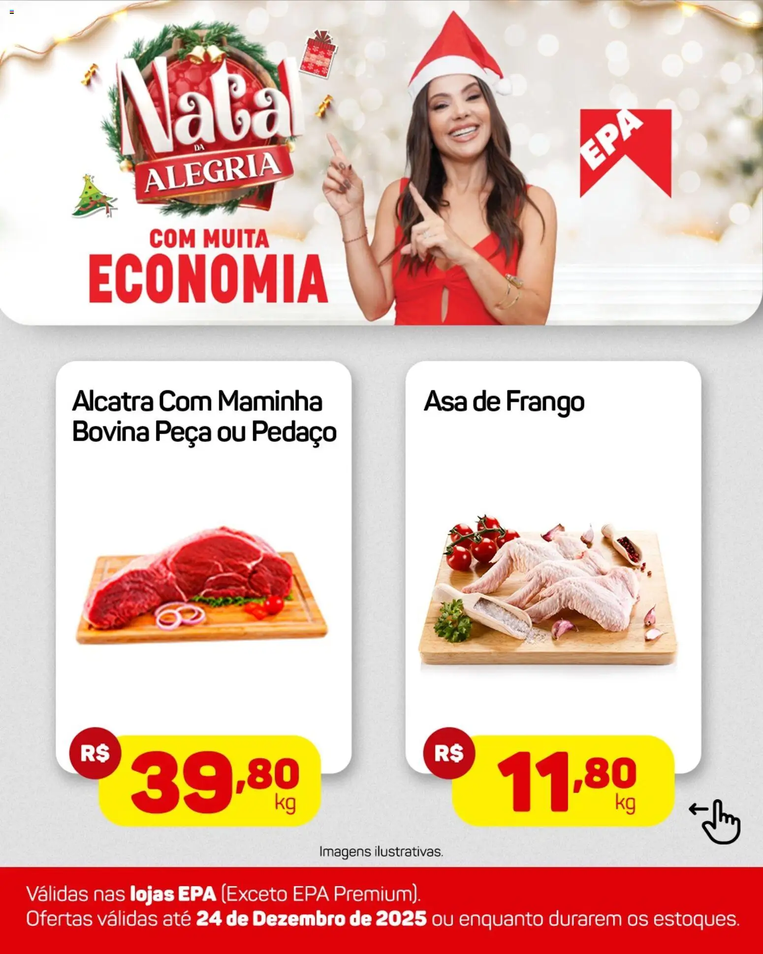 EPA Folheto - válido de 22.12.2025 | Página: 1 | Produtos: Alcatra, Maminha, Asa de frango, Nata