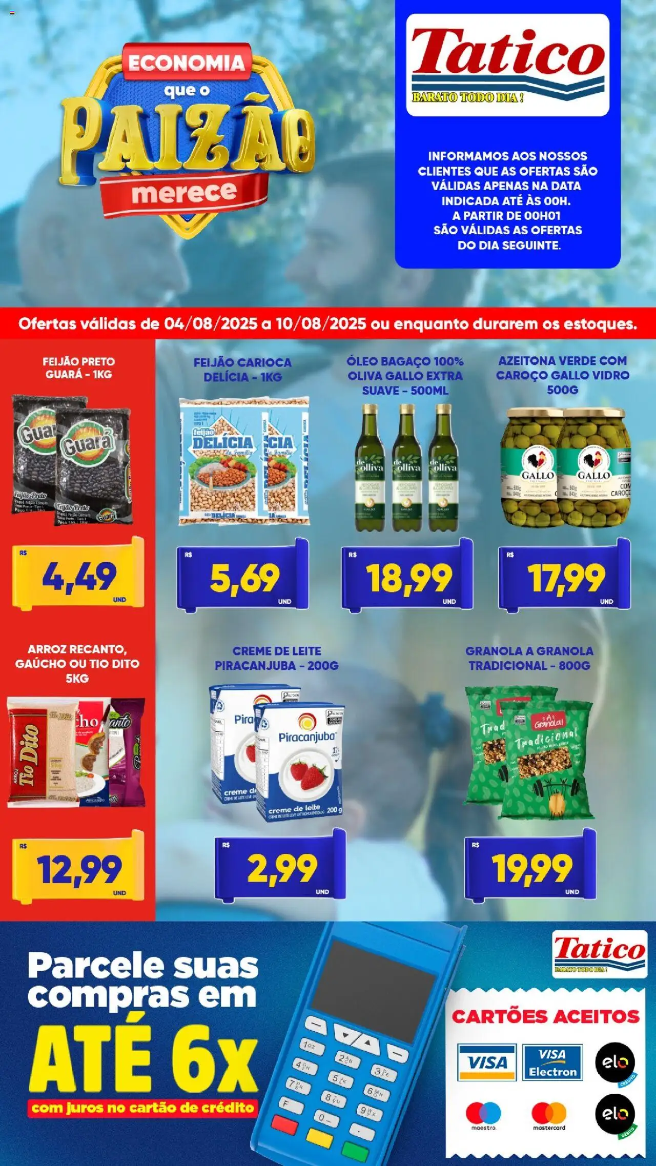 Tatico Folheto - válido de 07.08.2025 | Página: 5 | Produtos: Feijão, Arroz, Creme, Creme de leite