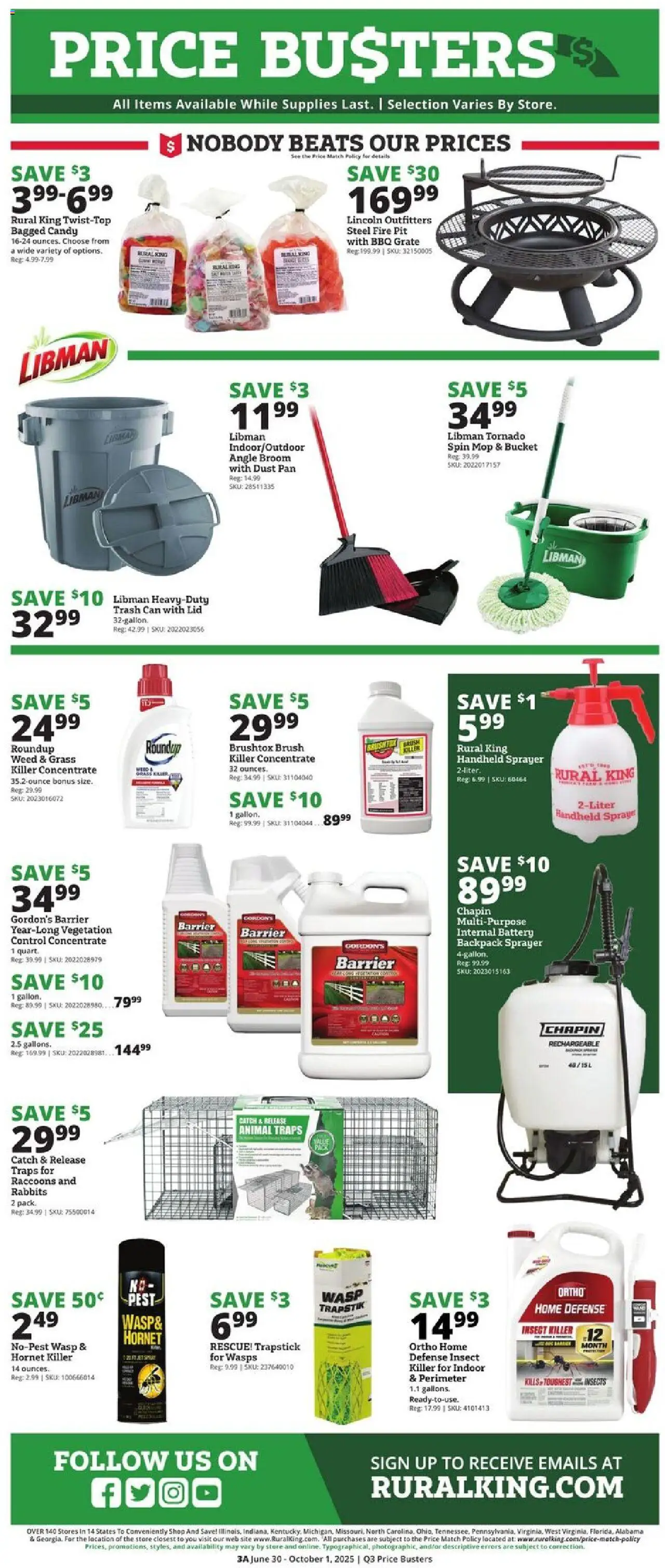 Rural King Price Busters - valid from 30.06.2025 | Page: 3 | Products: Grate, Battery, Brush, Backpack