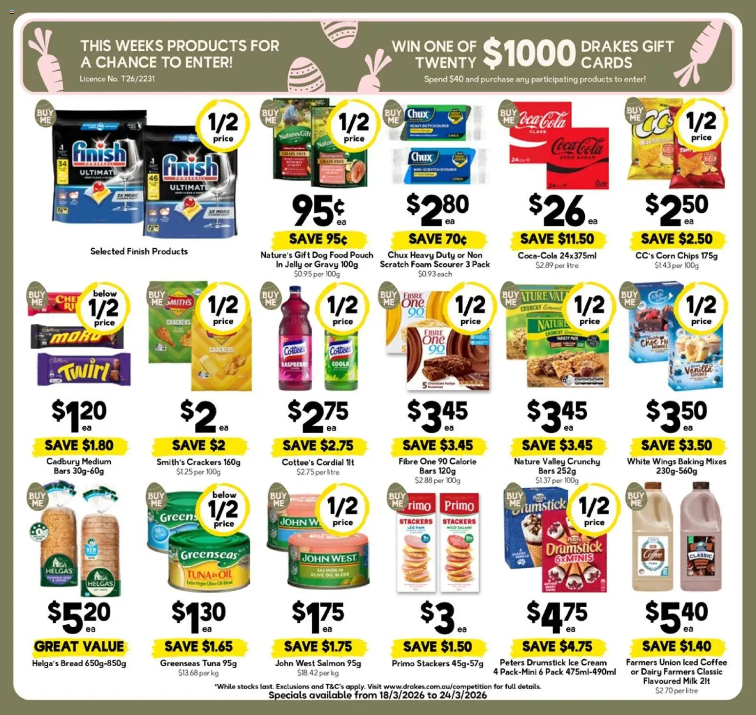 Drakes catalogue - valid from 18.03.2026 | Page: 2 | Products: Bread, Ham, Cream, Salmon