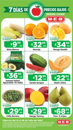 Vista previa de H-E-B - Folleto Precio Bajo, nuevo folleto de la tienda, válido en México a partir del 22.07.2025