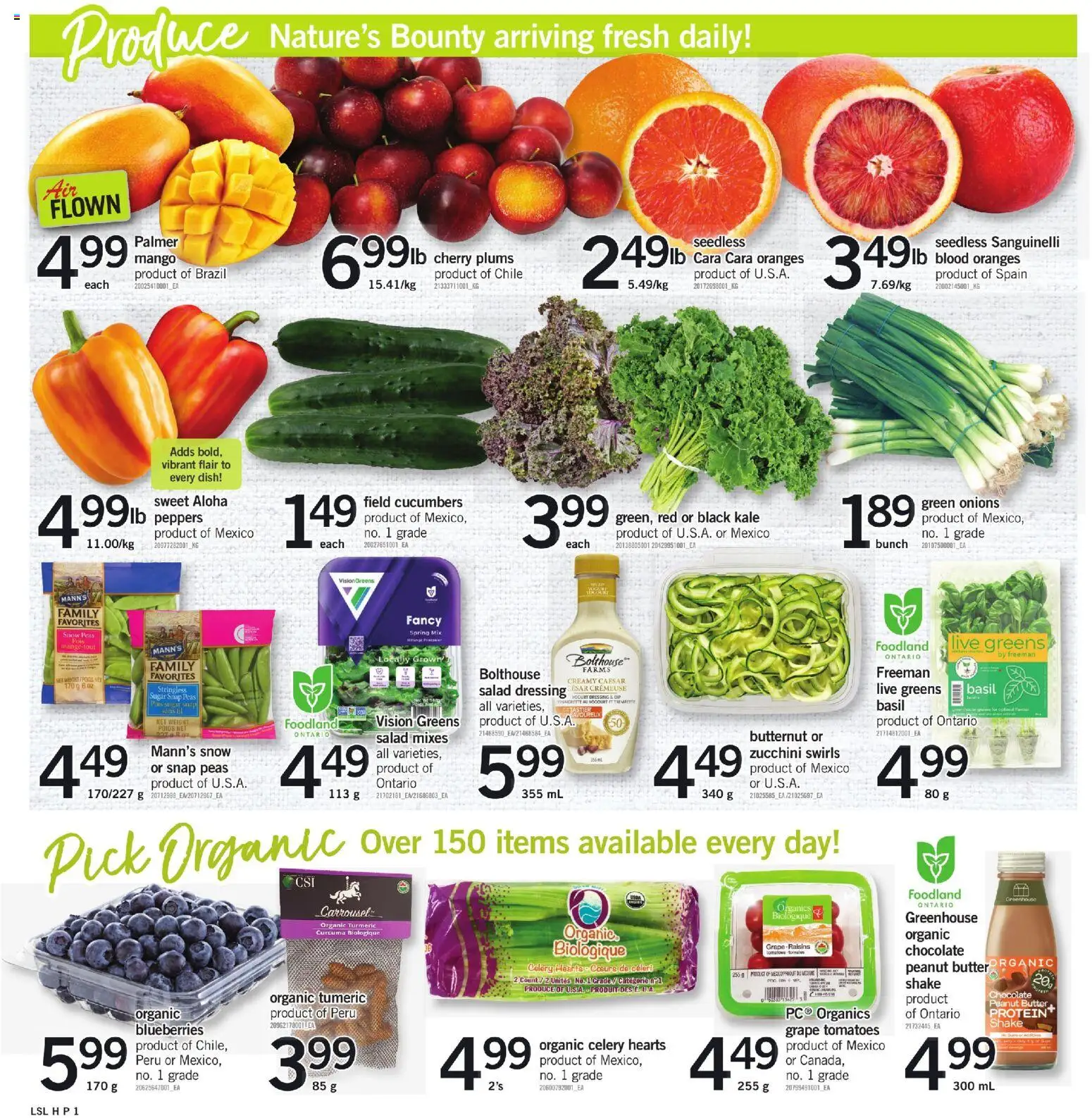 Loblaws flyer valid from 05.03.2026 | Page: 2 | Products: Cucumbers, Butter, Chocolate, Tomatoes