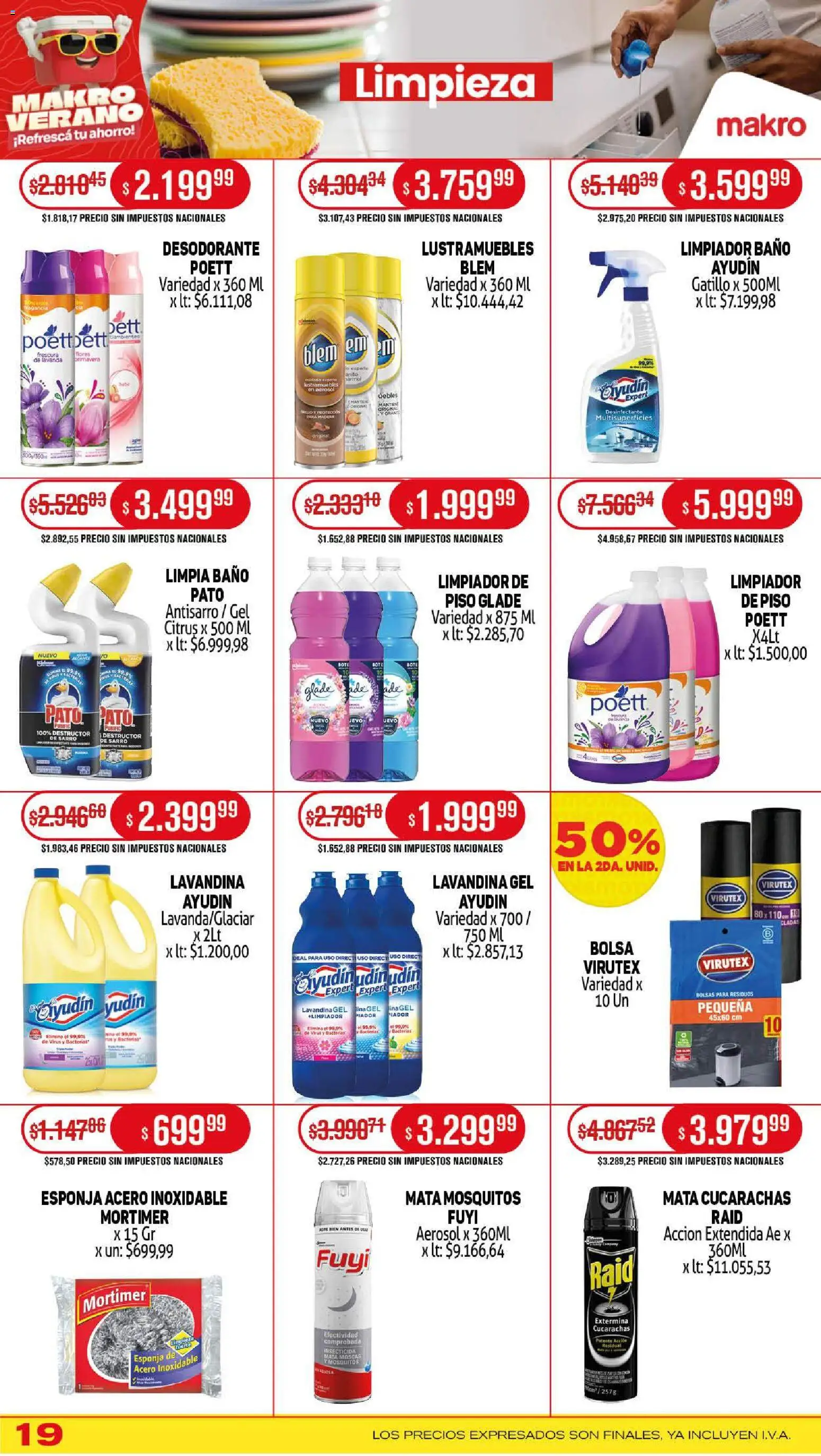 Makro ofertas │ válido desde el 08.01.2026 | Página: 19 | Productos: Mata moscas, Bolsa, Baño, Esponja