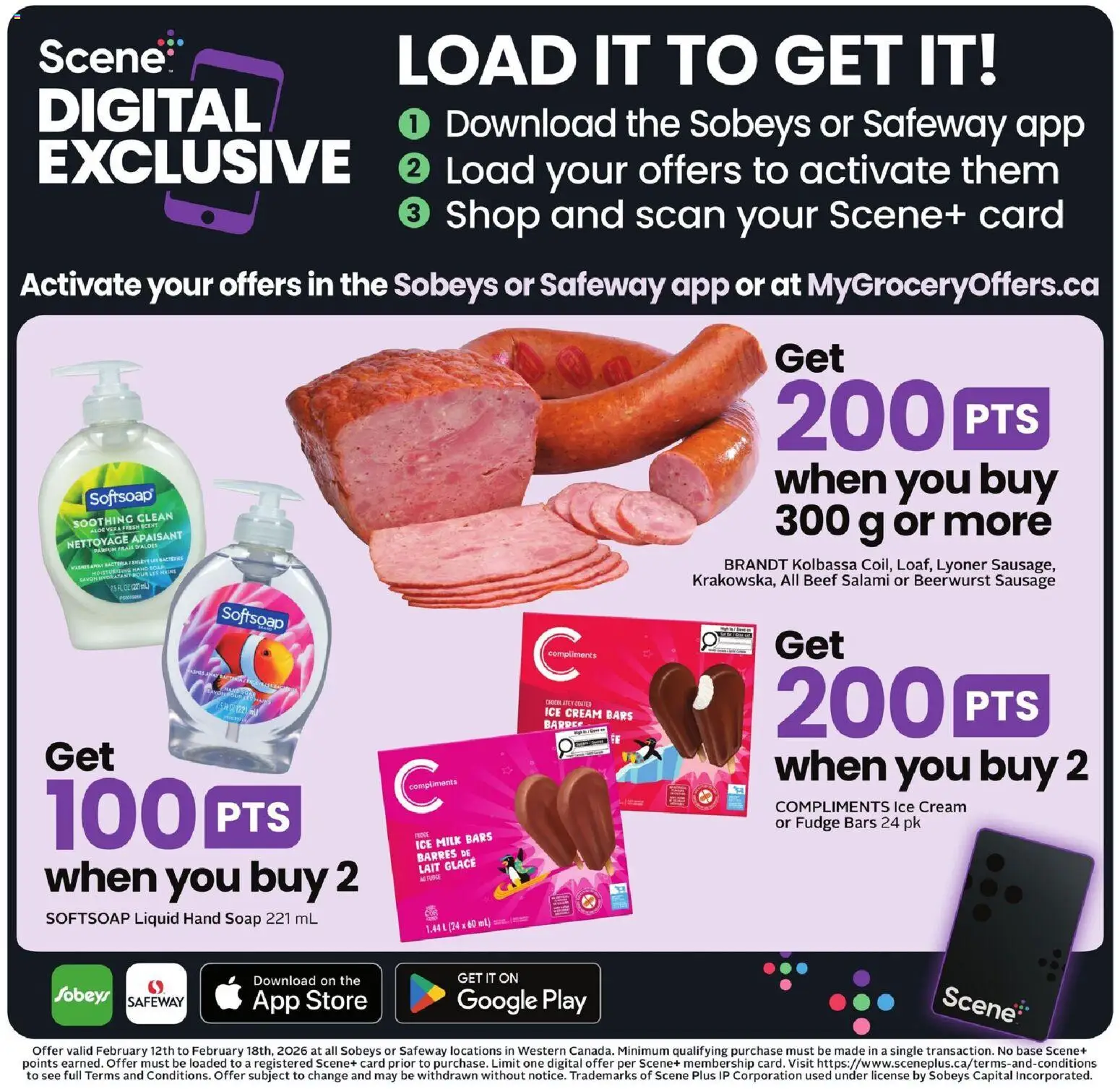 Safeway flyer valid from 12.02.2026 | Page: 21 | Products: Beef, Cream, Soap, Milk