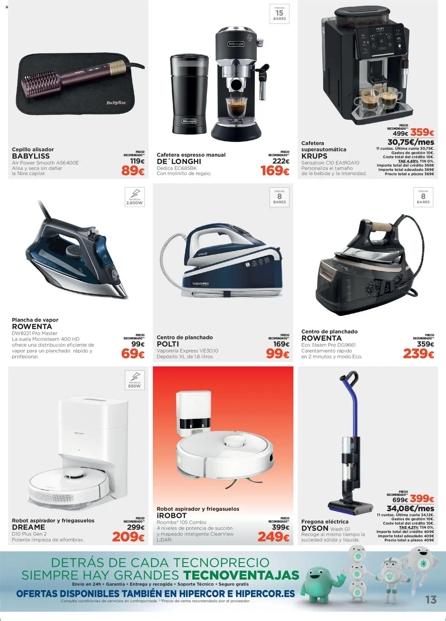 Nuevas ofertas de El Corte Inglés válidas en toda la República Mexicana desde el 07.01.2026. ¡Encuentra las mejores ofertas en El Corte Inglés catálogo Ofertas que ilusionan! | Página: 13 | Productos: Robot, Cepillo, Cafetera, Plancha