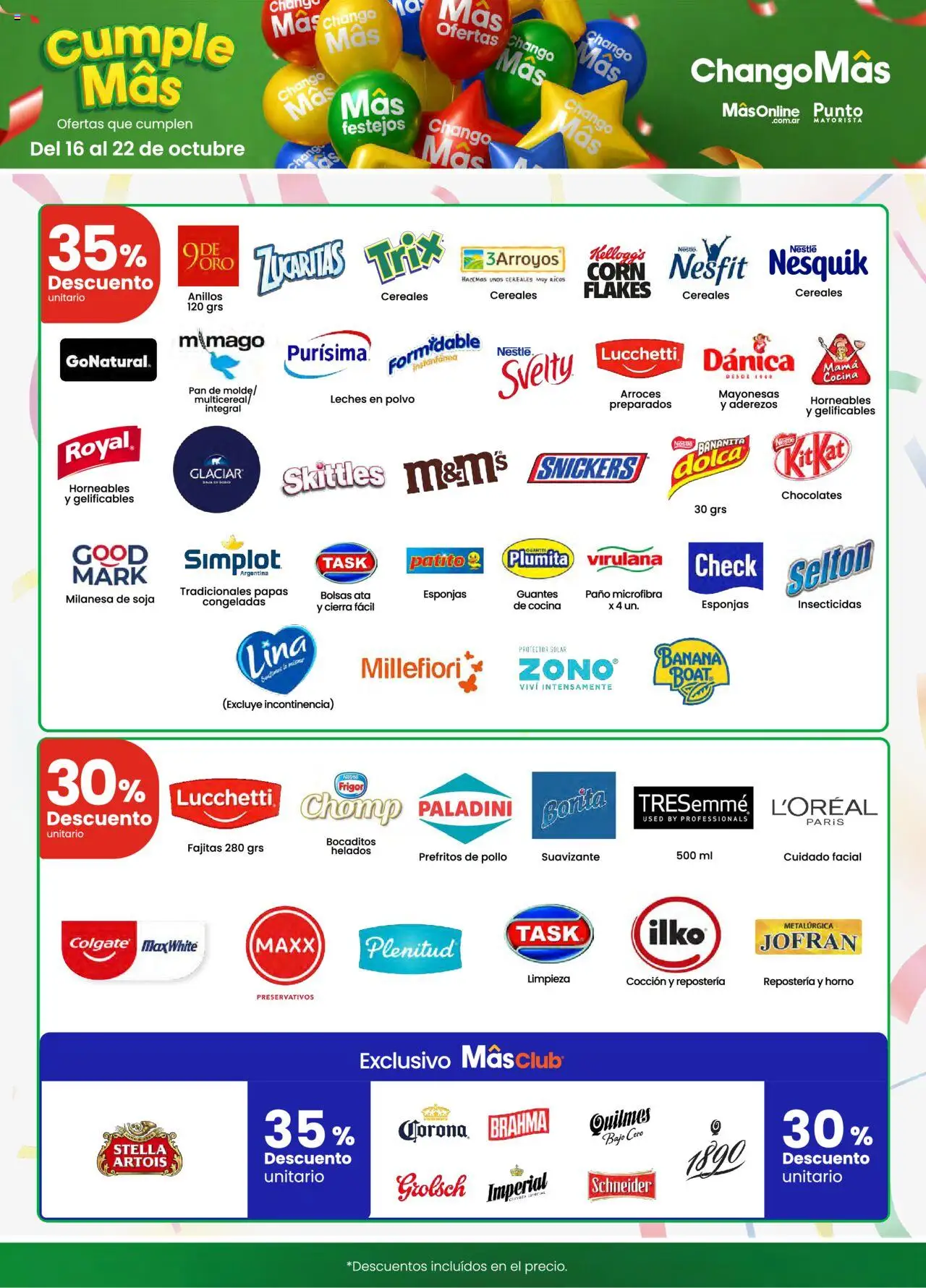 Changomas ofertas │ válido desde el 16.10.2025 | Página: 4 | Productos: Milanesa, Polvo, Guantes, Cereales