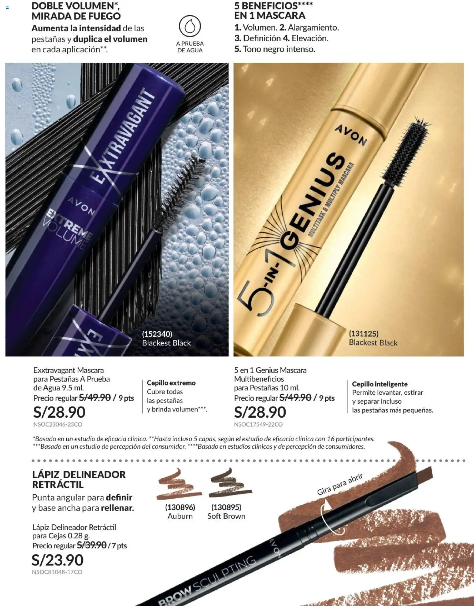 Catálogo Avon válido desde 10.03.2026 | Página: 61 | Productos: Máscara, Delineador