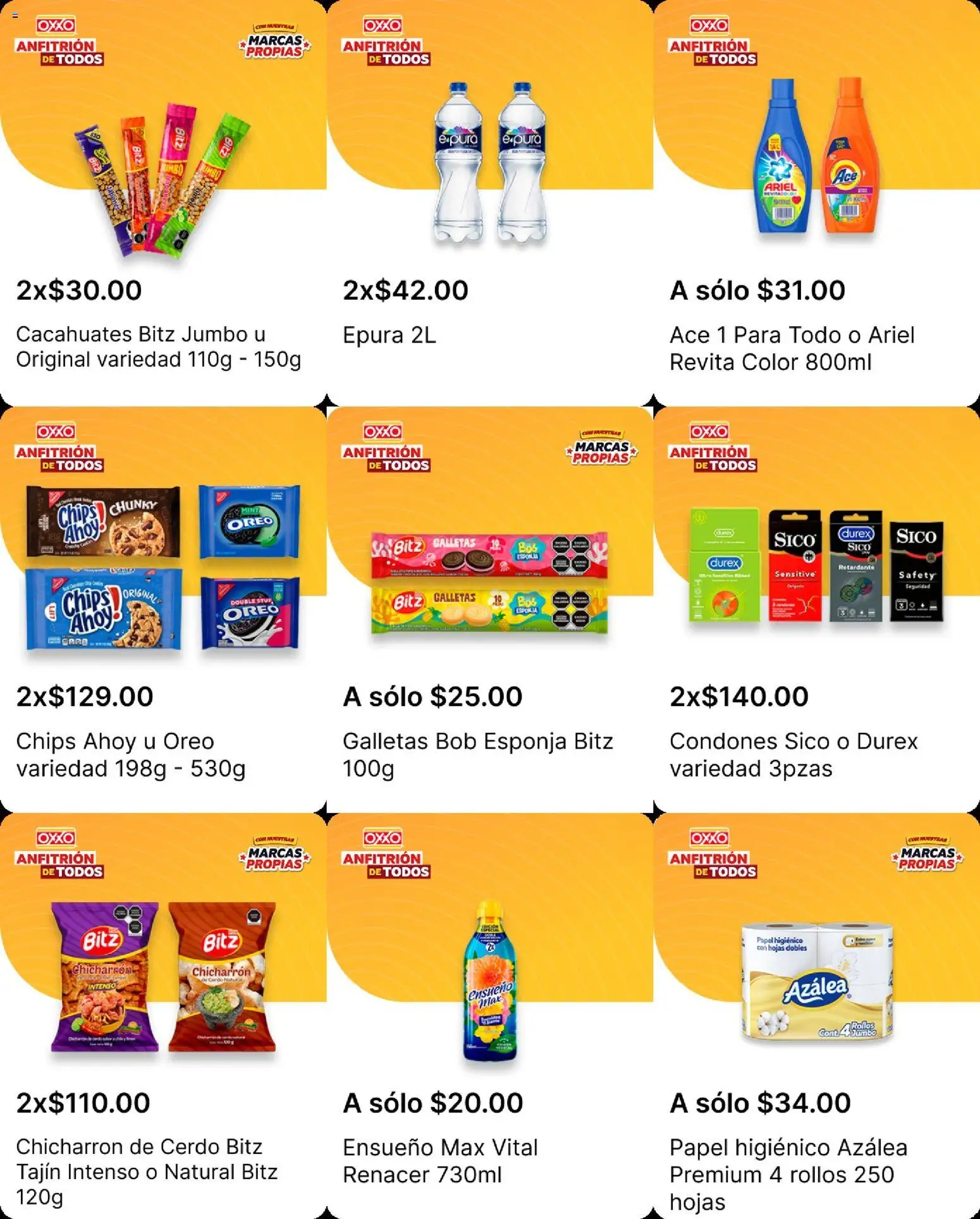 Nuevas ofertas de OXXO válidas en toda la República Mexicana desde el 16.04.2026. ¡Encuentra las mejores ofertas en OXXO folleto! | Página: 3 | Productos: Esponja, Cerdo, Galletas, Papel higiénico