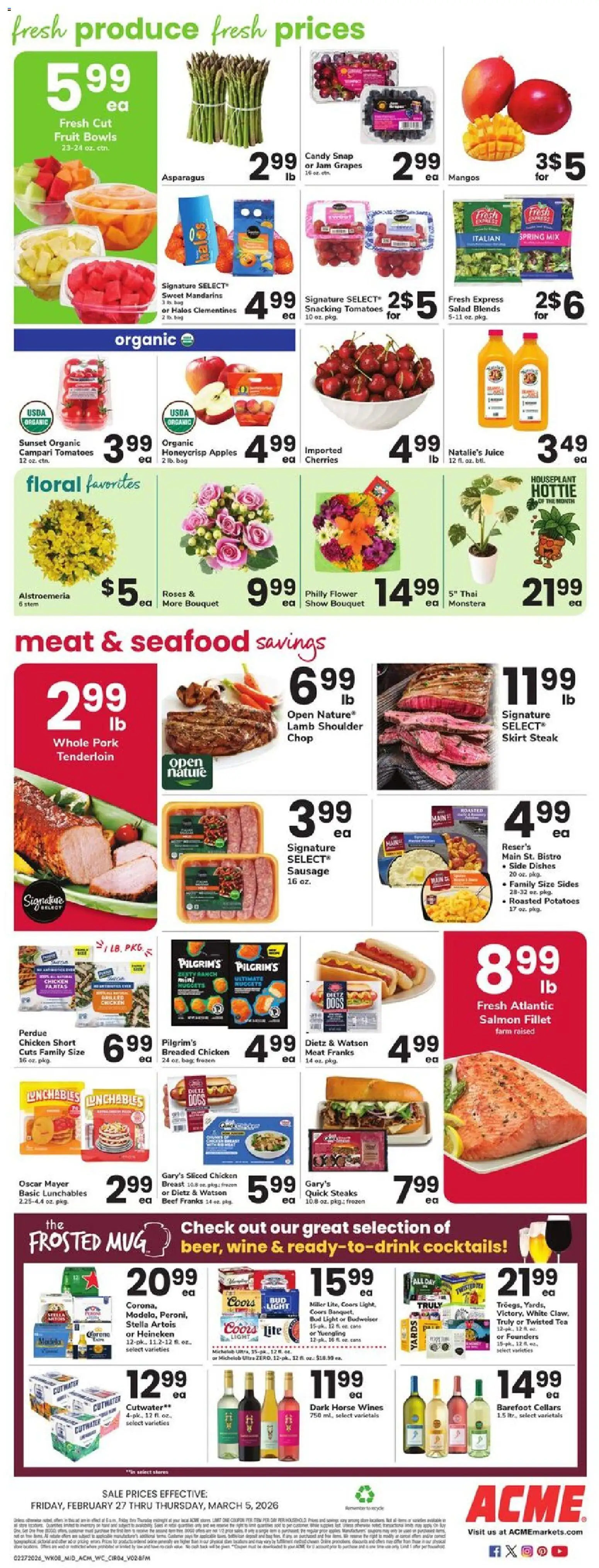 Acme Weekly Ad - valid from 27.02.2026 | Page: 4 | Products: Asparagus, Beef, Salad, Sausage