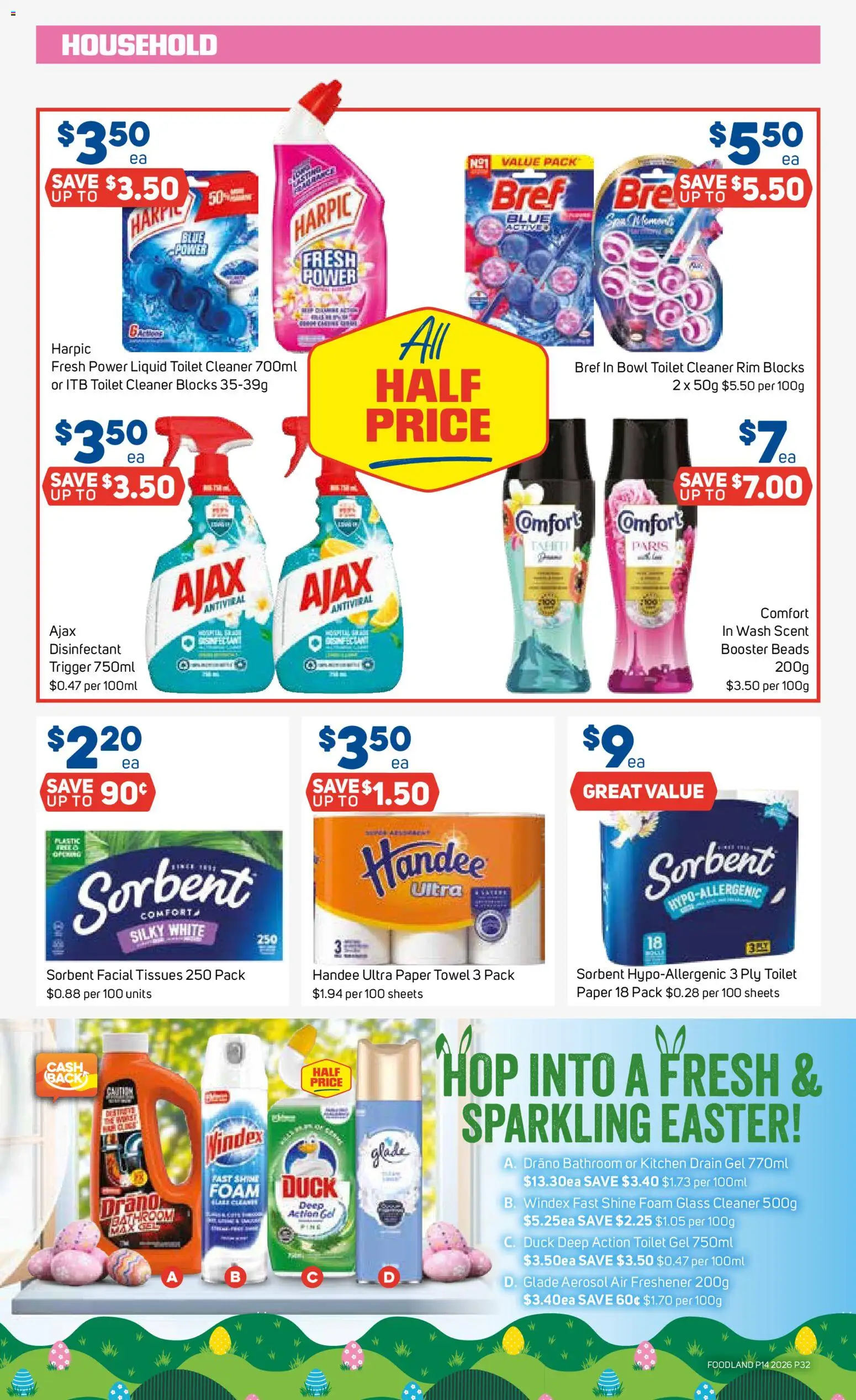 Foodland catalogue - valid from 01.04.2026 | Page: 32 | Products: Toilet, Duck, Air freshener, Bathroom