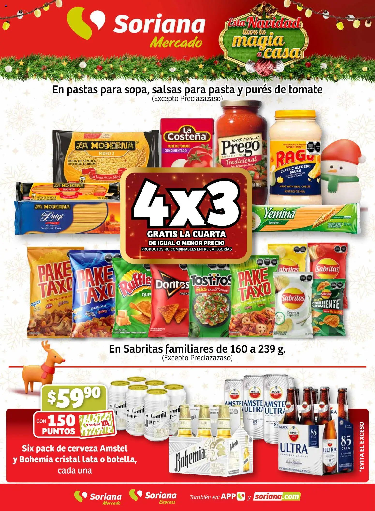 Nuevas ofertas de Soriana válidas en toda la República Mexicana desde el 11.12.2025. ¡Encuentra las mejores ofertas en Soriana - Fin de Semana Mercado: Ver, Tab, Chis, Camp, Yuc y Q. Roo! | Página: 2 | Productos: Crema, Cerveza, Pure de Tomate, Pasta