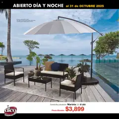Vista previa de Muebles Dico - Catálogo Venta Maratónica Pacifico, nuevo folleto de la tienda, válido en México a partir del 01.01.2025 | Página: 38 | Productos: Sombrilla