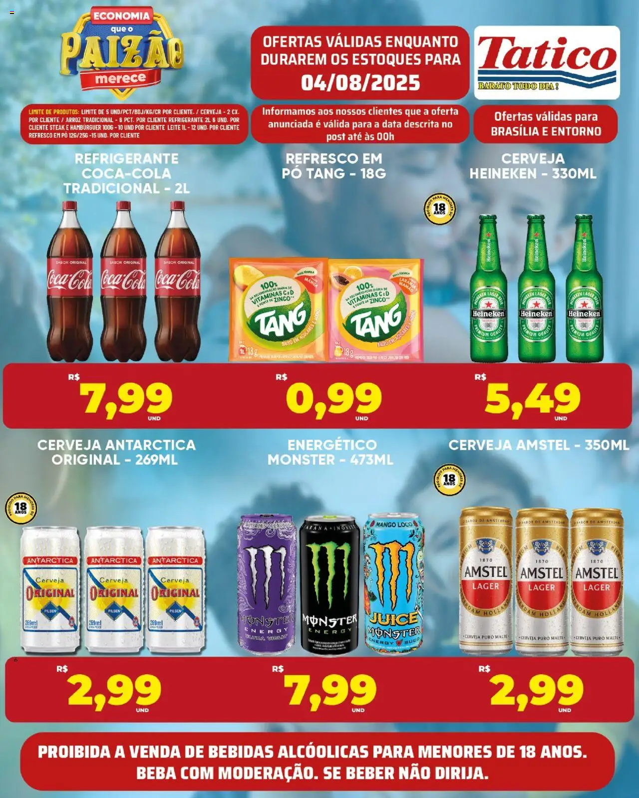 Tatico Folheto - válido de 04.08.2025 | Página: 12 | Produtos: Cerveja, Heineken, Hambúrguer, Baixo