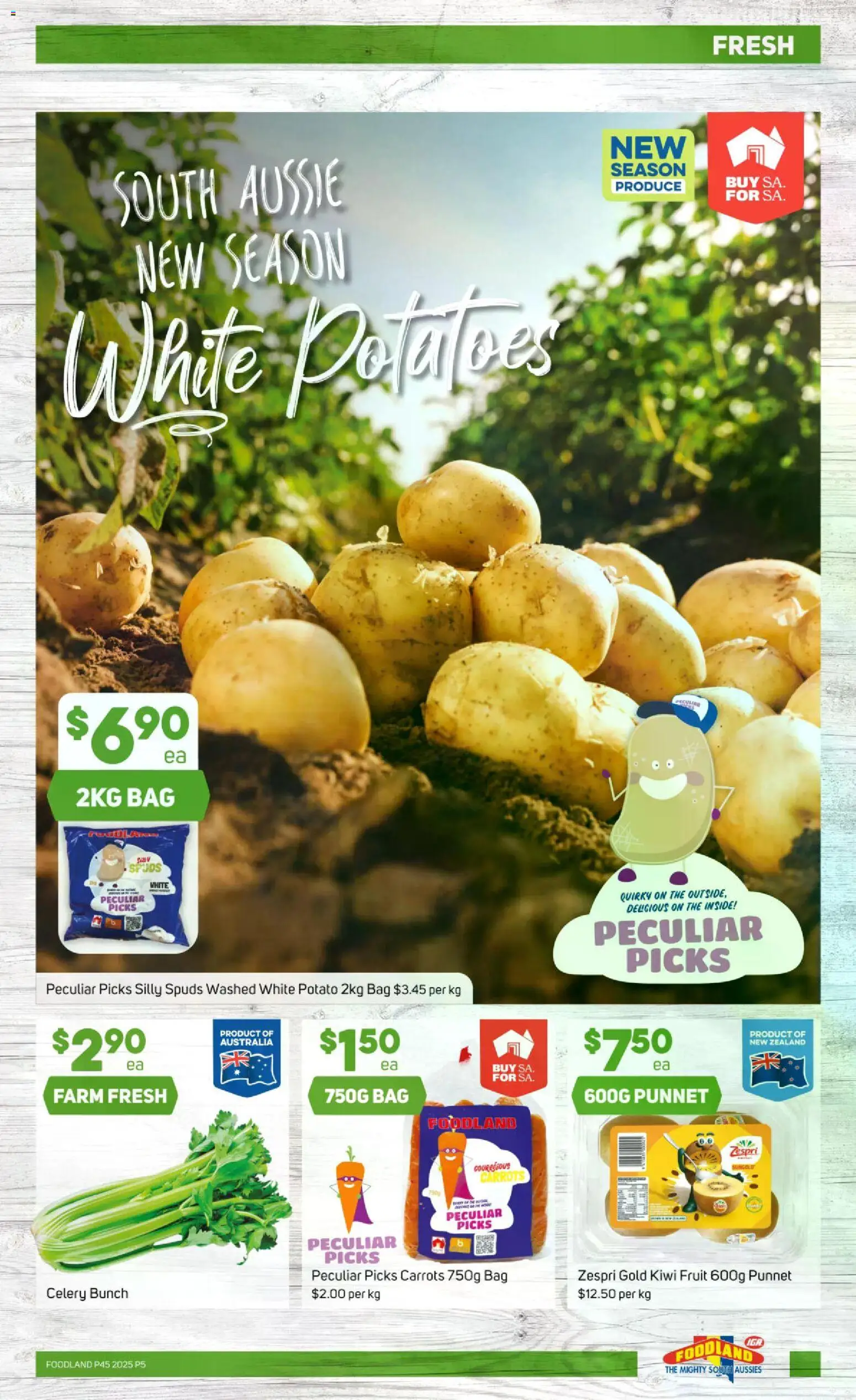 Foodland catalogue - valid from 05.11.2025 | Page: 5 | Products: Carrots, Potatoes, Bag