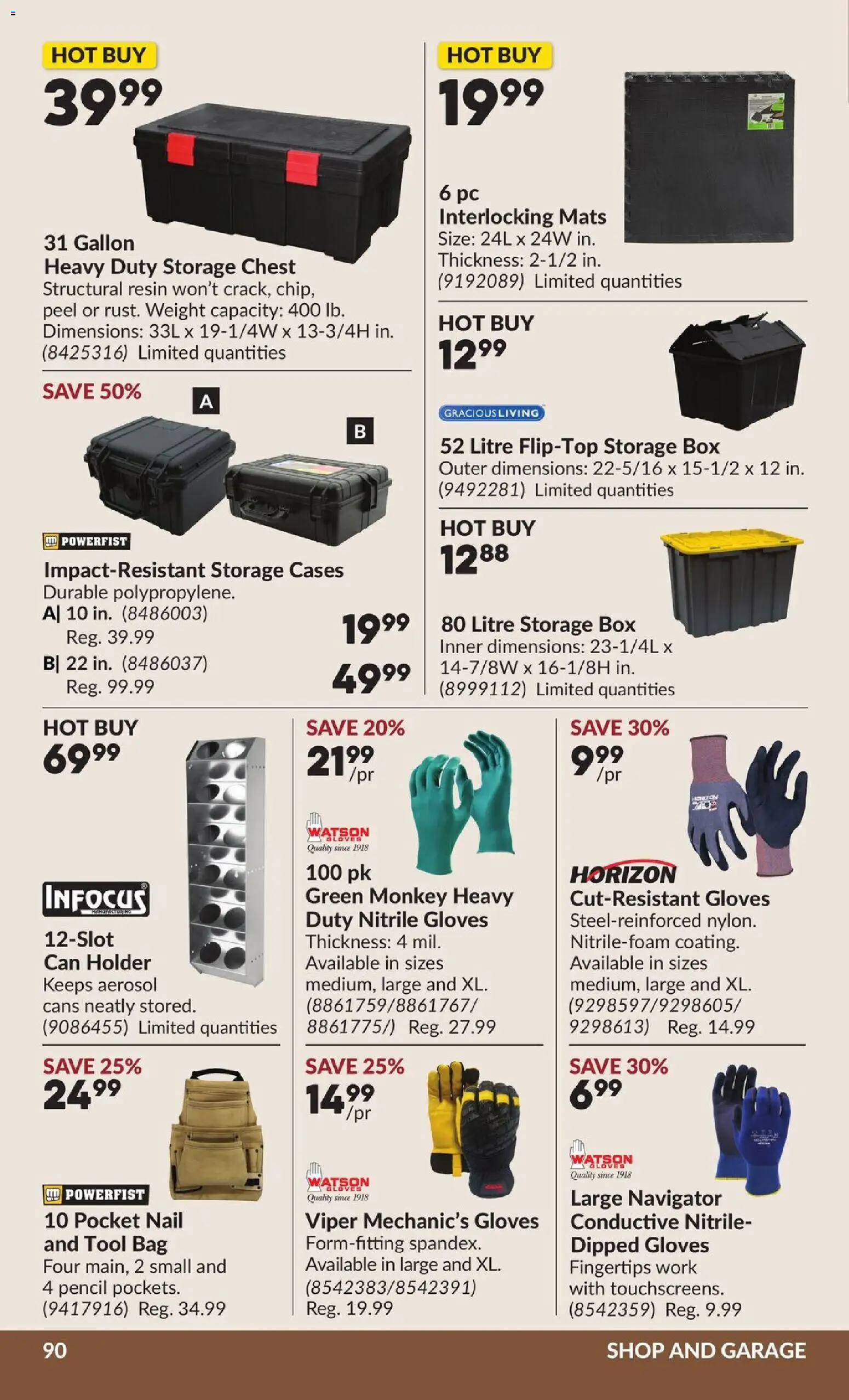 Princess Auto flyer valid from 24.02.2026 | Page: 94 | Products: Gloves, PC, Bag, Box