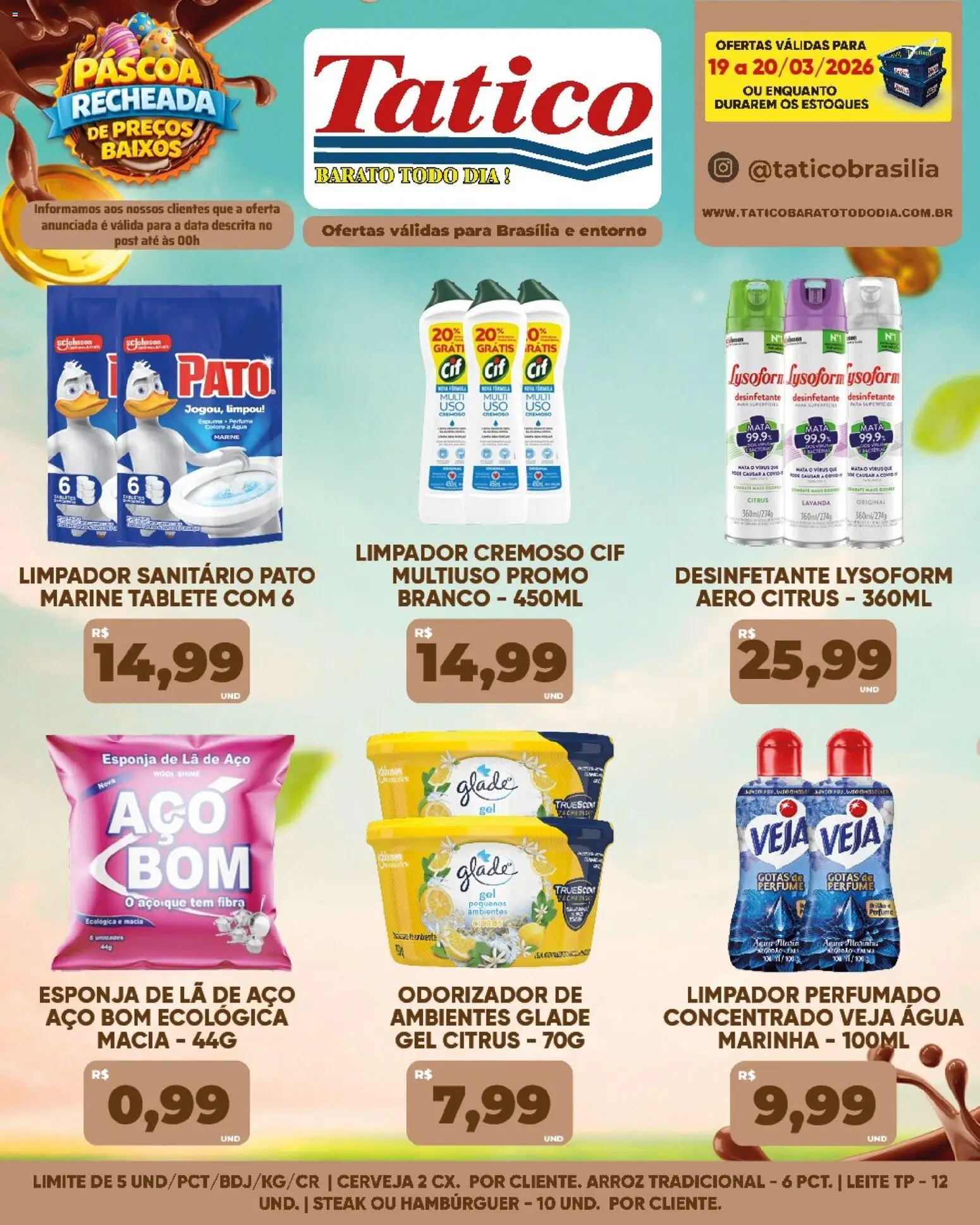 Tatico Folheto - válido de 21.03.2026 | Página: 37 | Produtos: Leite, Arroz, Hambúrguer, Desinfetante