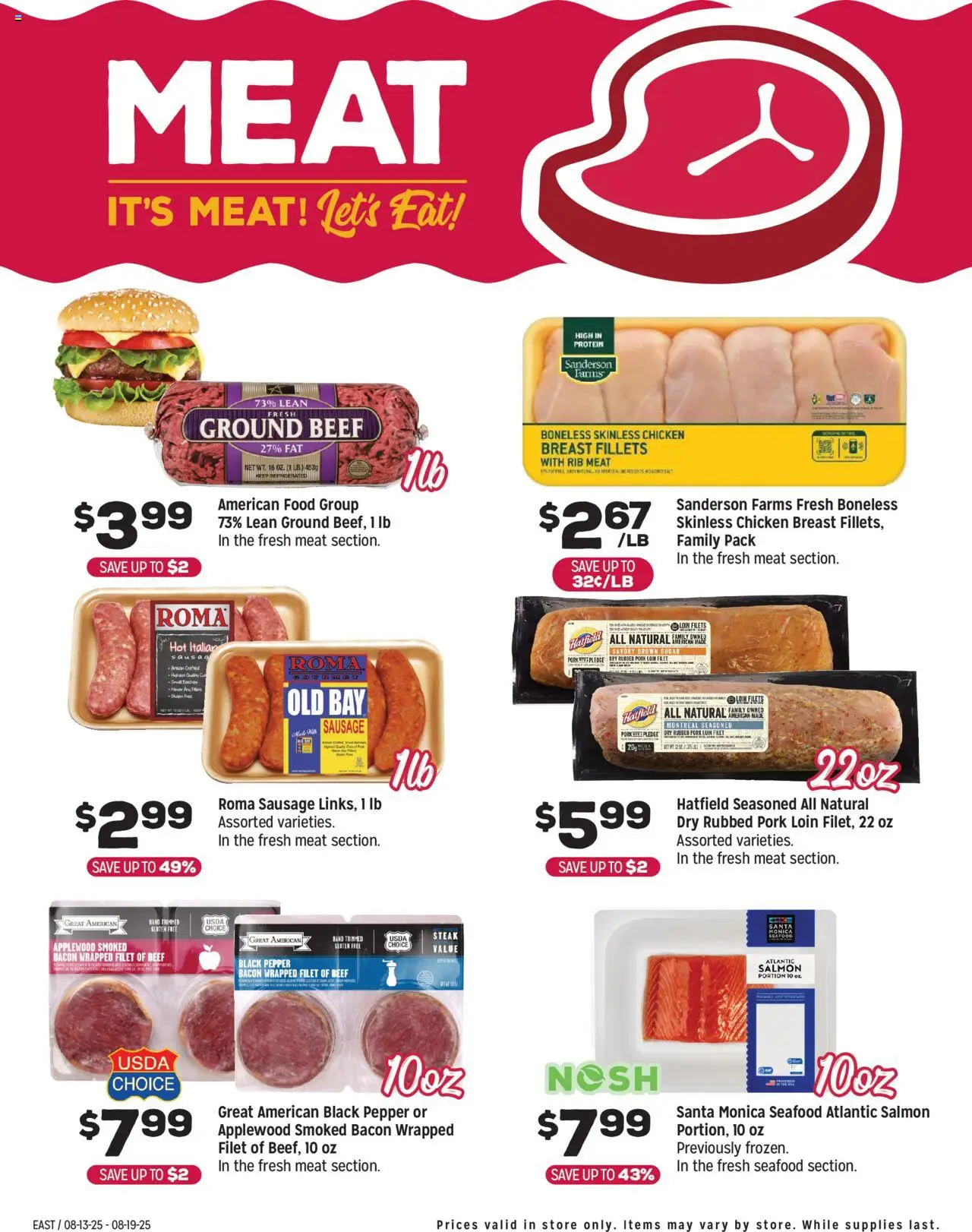 Grocery Outlet Weekly - NJ - valid from 13.08.2025 | Page: 4 | Products: Pork, Beef, Sugar, Pepper