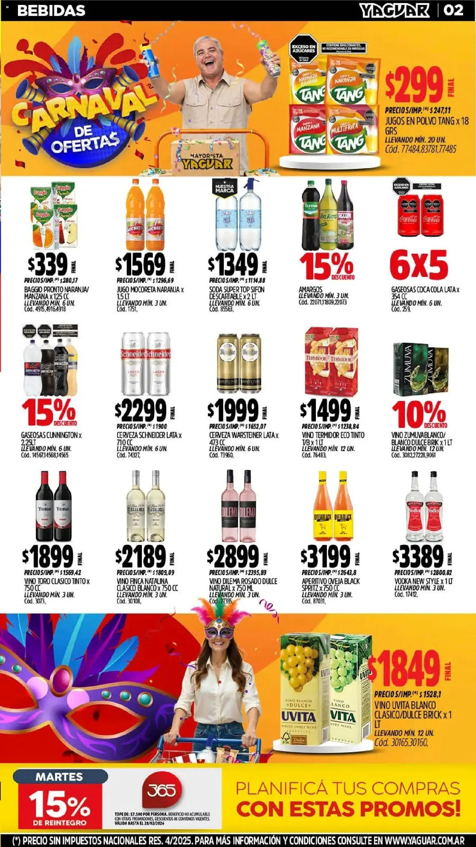 Yaguar - Oferta Semanal Trelew │ válido desde el 16.02.2026 | Página: 2 | Productos: Vodka, Manzana, Jugo, Vino