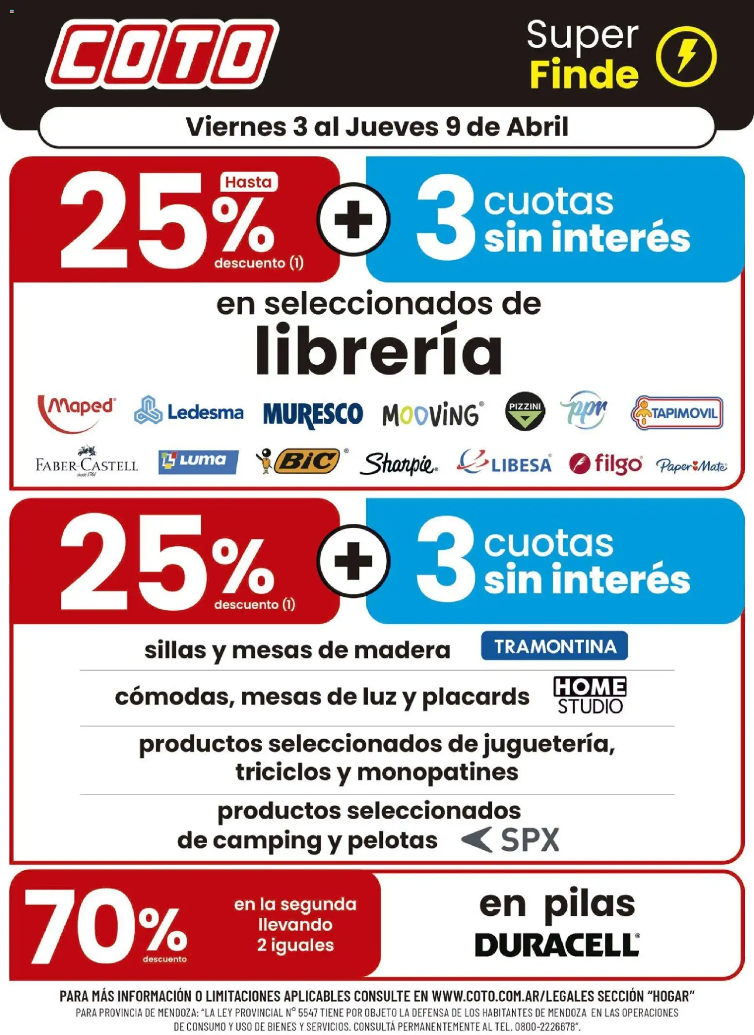 Coto - Hogar │ válido desde el 03.04.2026 | Página: 1 | Productos: Mate, Pilas