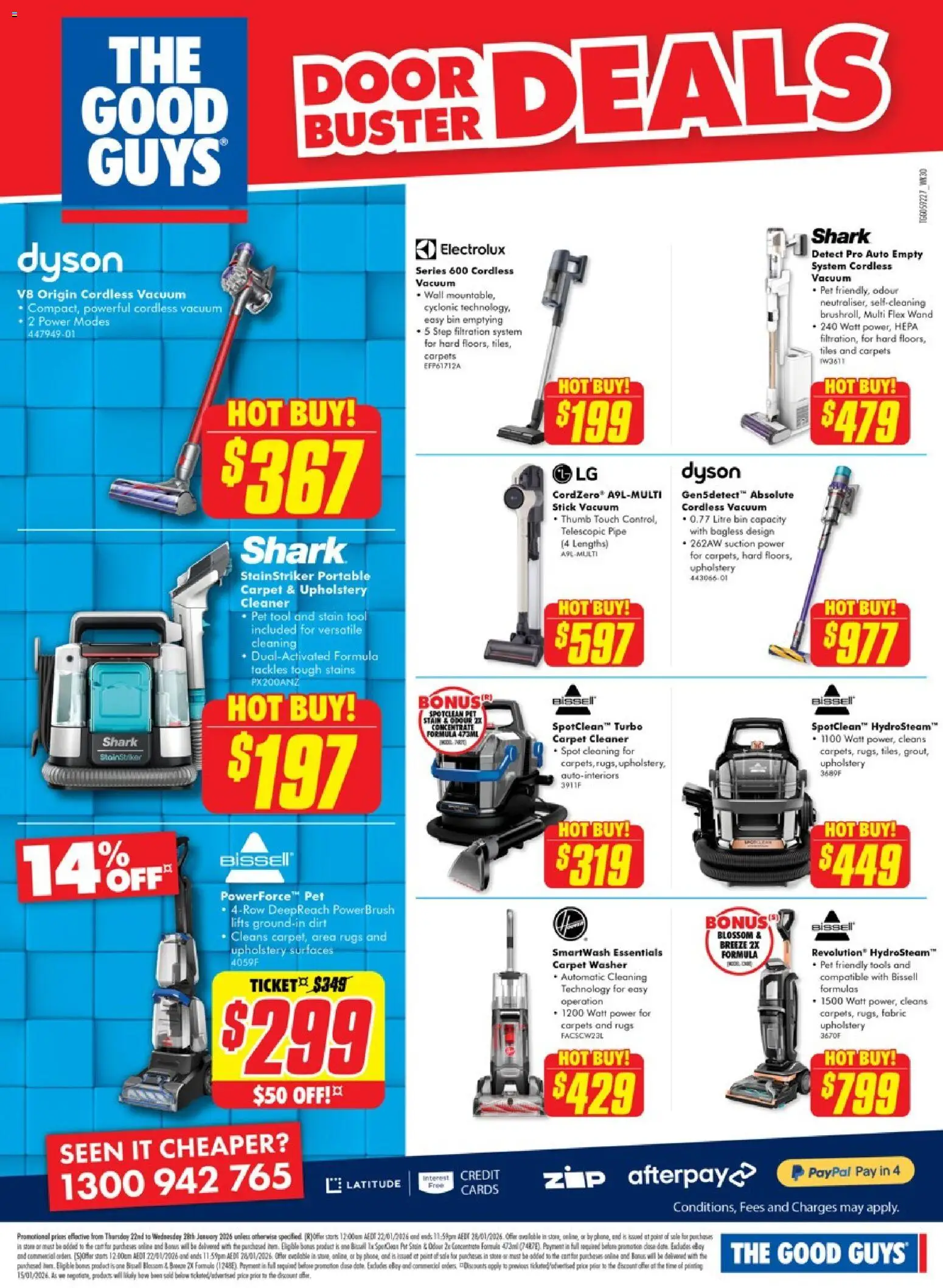 The Good Guys catalogue - valid from 21.01.2026 | Page: 14 | Products: Door, Carpet, Tools, Washer