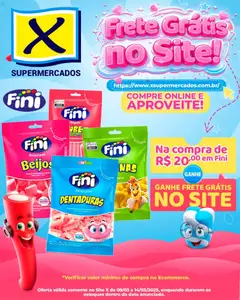 X Supermercados ofertas Frete grátis - Pré-Visualização do folheto da loja X Supermercados, válido de 09.03.2026