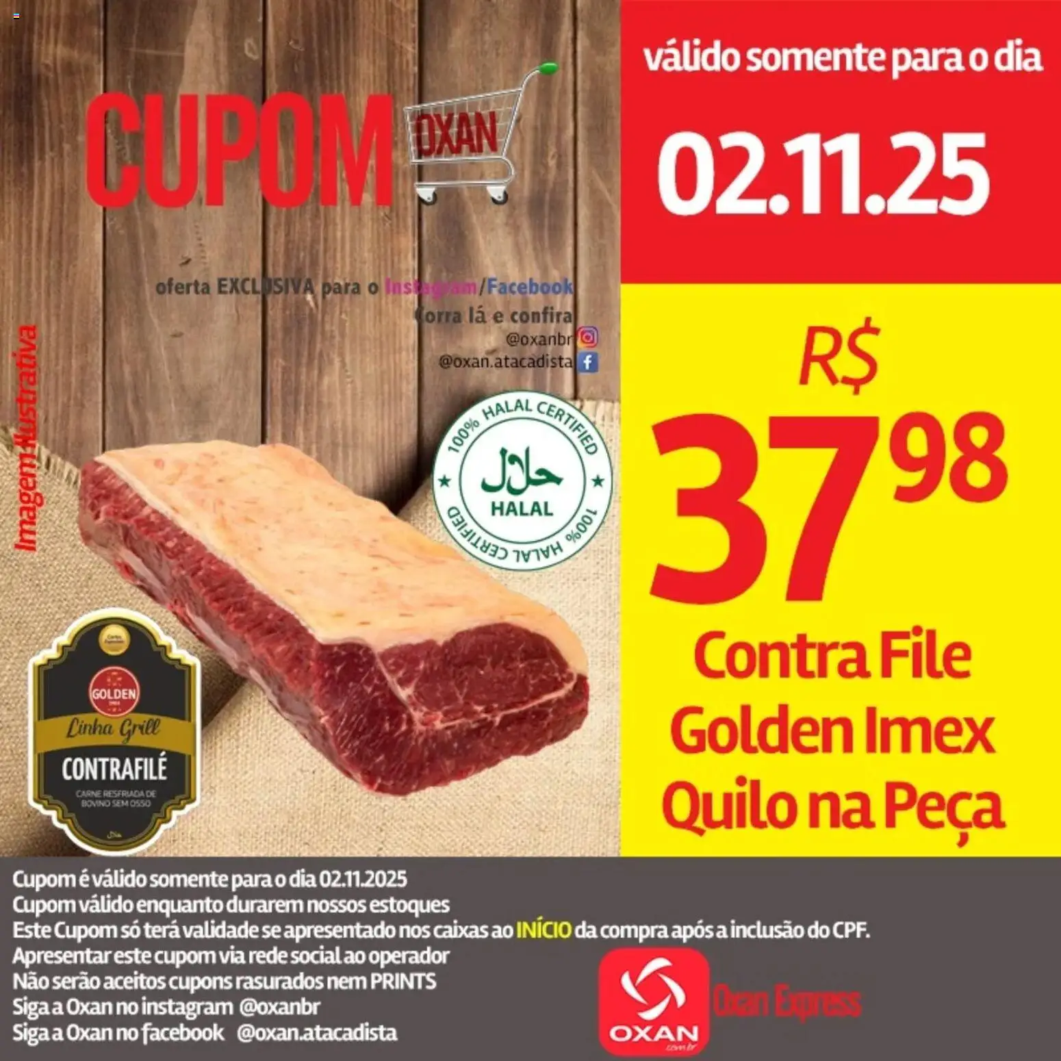Oxan Atacadista Folheto - válido de 02.11.2025 | Página: 13 | Produtos: Grill, Contra filé, Carne