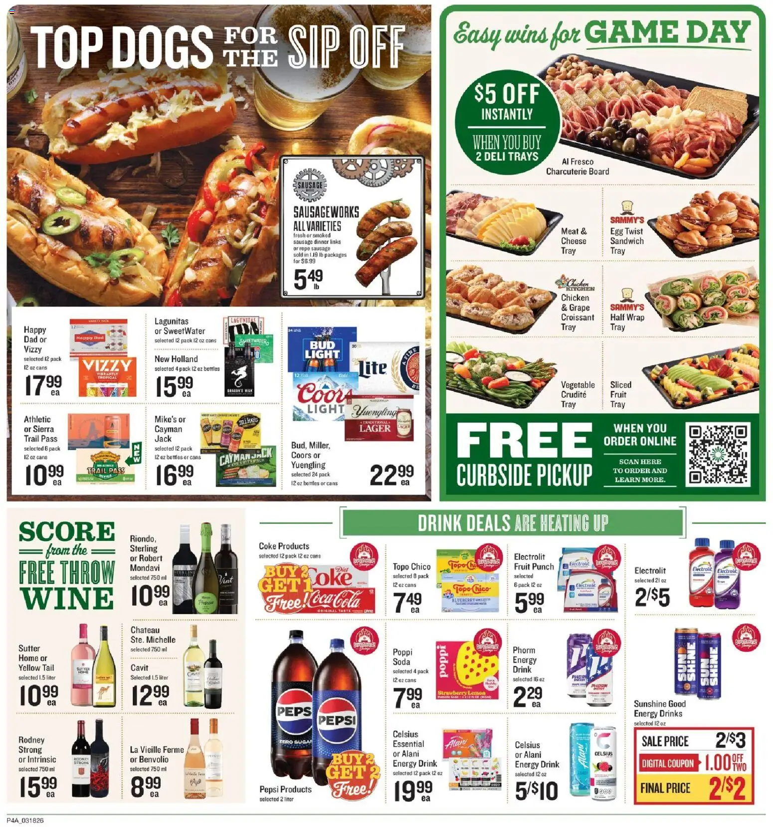 Lowes Foods Weekly Ad - valid from 18.03.2026 | Page: 5 | Products: Milk, Cheese, Lemon, Game