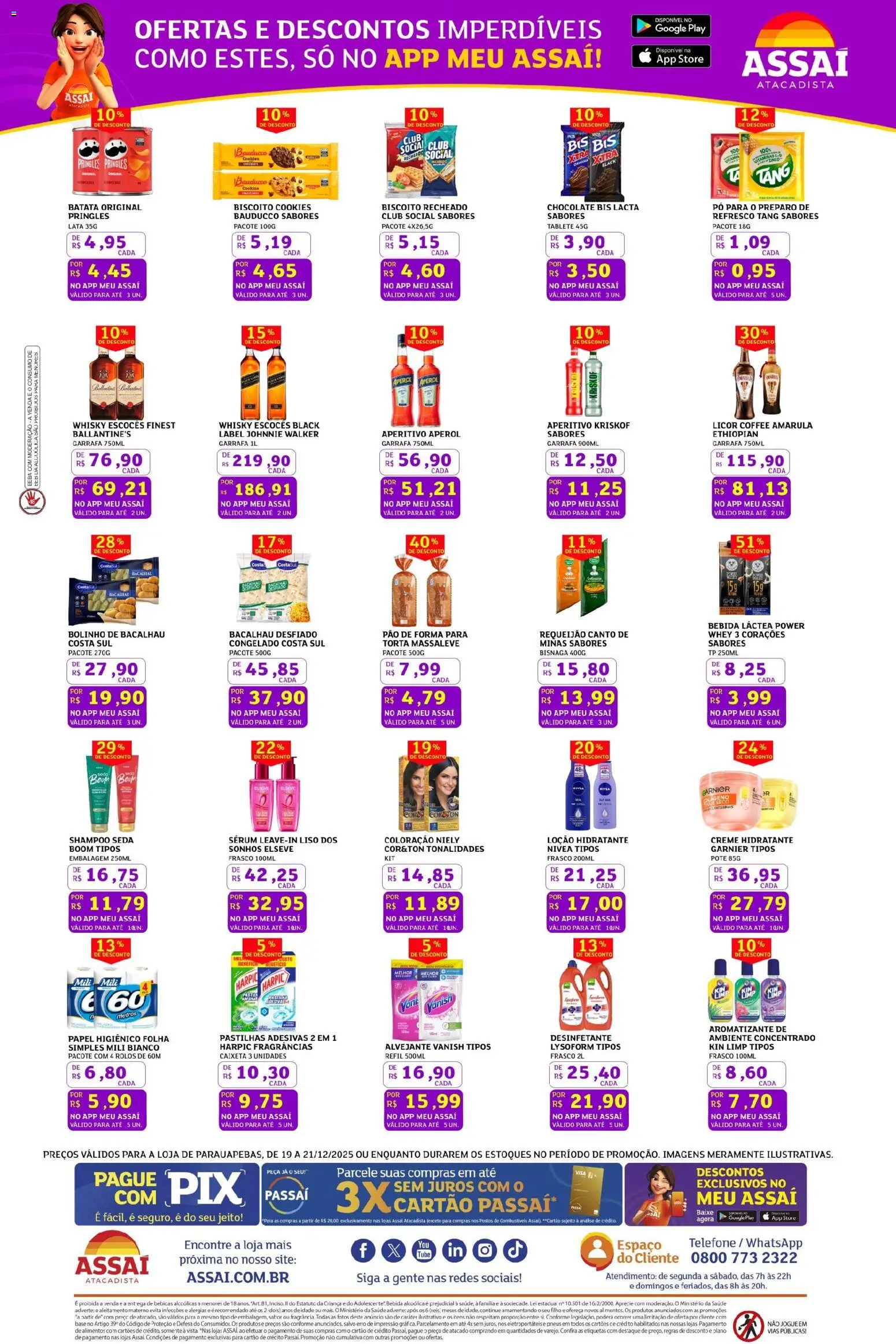 Assaí Atacadista Folheto - válido de 19.12.2025 | Página: 3 | Produtos: Bacalhau, Pneus, Bebida, Biscoito recheado