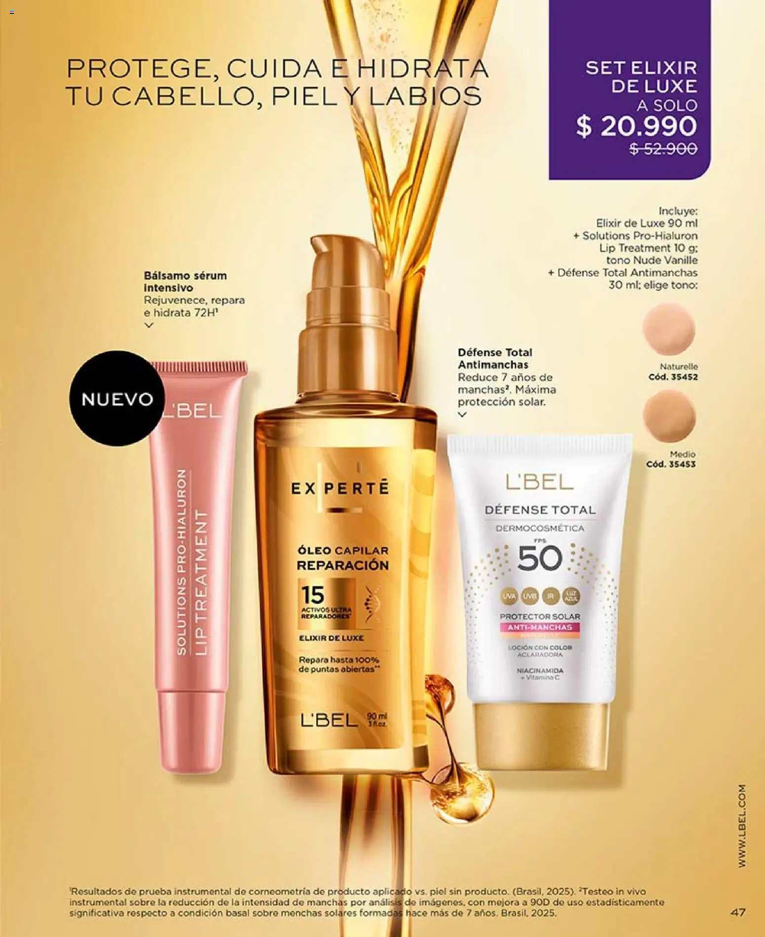 L'Bel Campaña 8 │ válido desde el 29.04.2026 | Página: 49 | Productos: Loción, Protector solar, Sobre, Serum