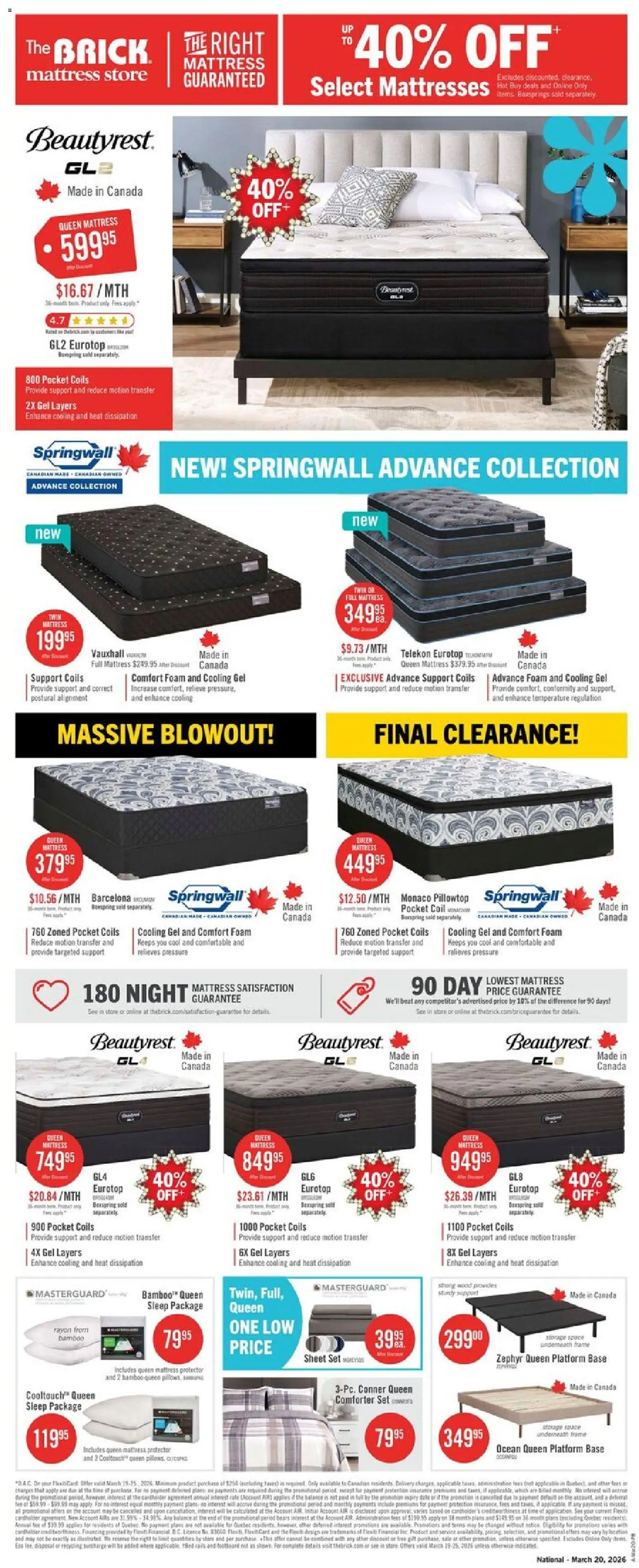 The Brick weekly flyer / circulaire flyer valid from 19.03.2026 | Page: 10 | Products: Mattress
