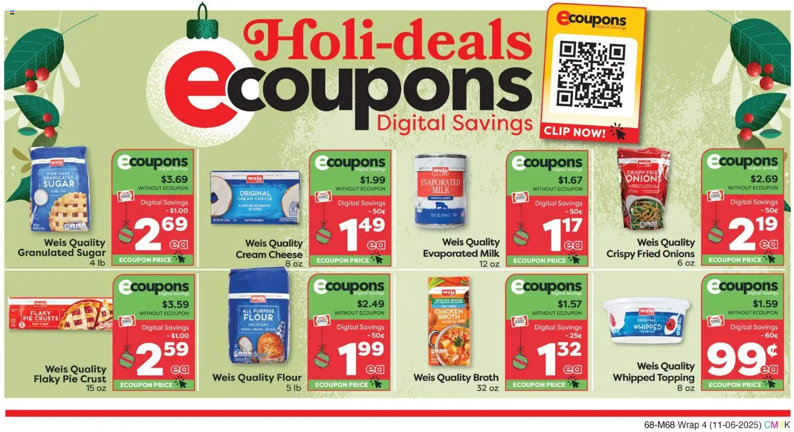 Weis Grand Opening - valid from 06.11.2025 | Page: 4 | Products: Clip, Cheese, Cream, Sugar