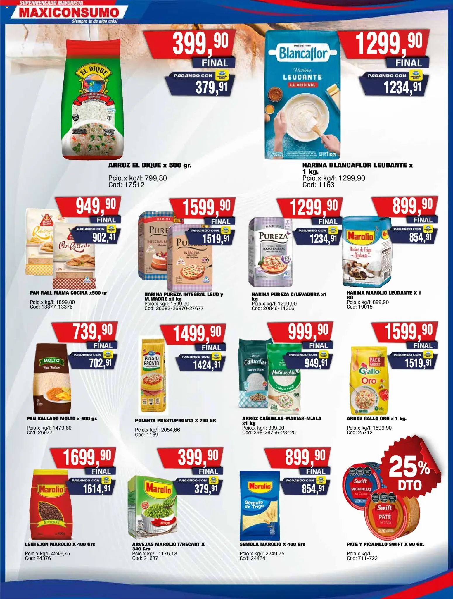 Maxiconsumo ofertas │ válido desde el 23.03.2026 | Página: 4 | Productos: Harina, Arvejas, Pan, Té
