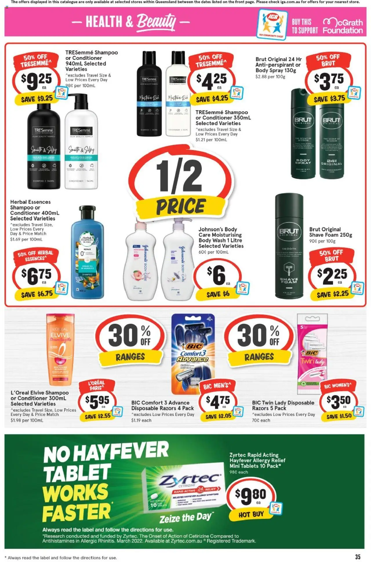IGA catalogue - valid from 10.09.2025 | Page: 36 | Products: Antiperspirant, Tablet, Foundation, Razors