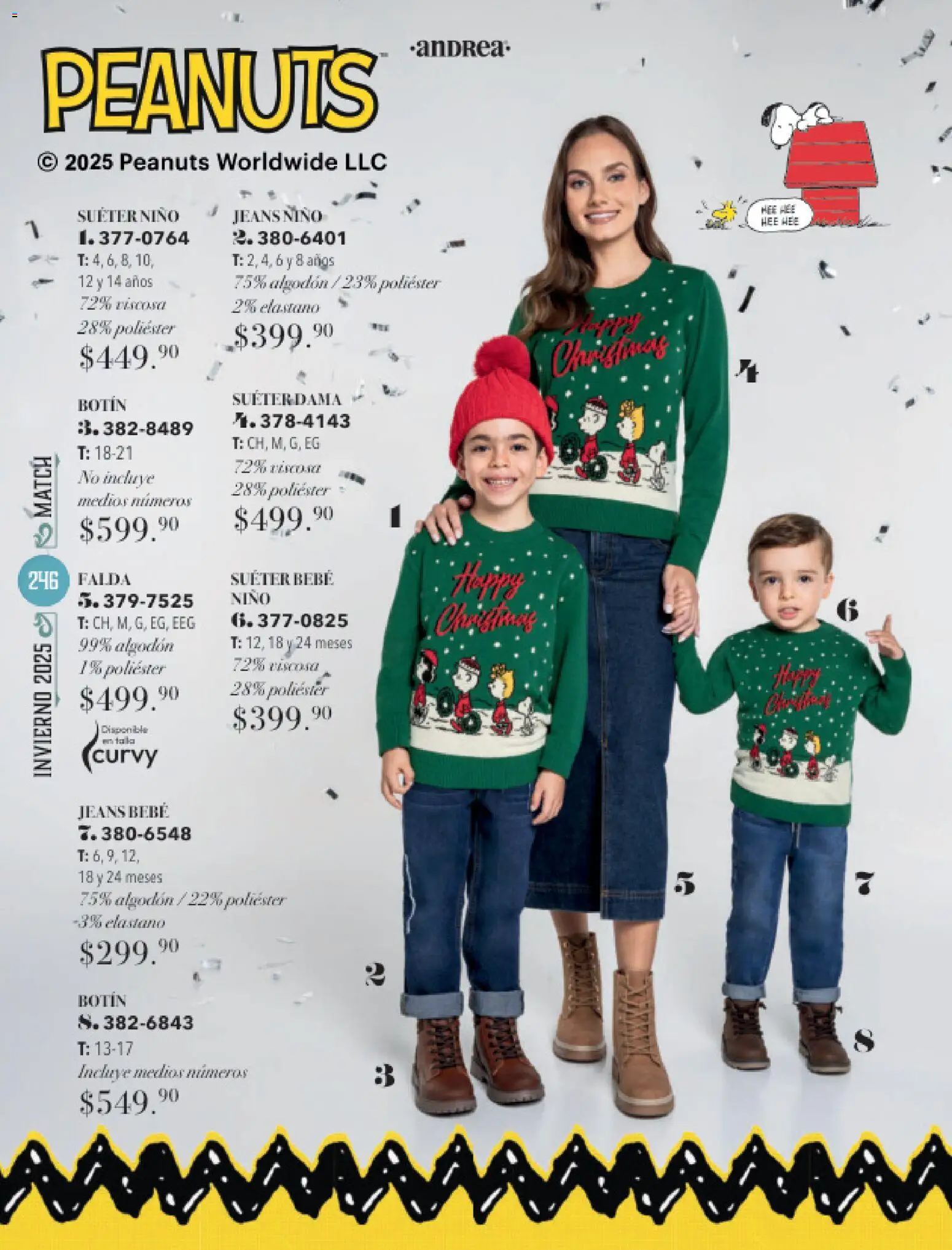 Nuevas ofertas de Andrea válidas en toda la República Mexicana desde el 26.11.2025. ¡Encuentra las mejores ofertas en Andrea catálogo Invierno! | Página: 246 | Productos: Suéter, Algodón, Botín, Falda