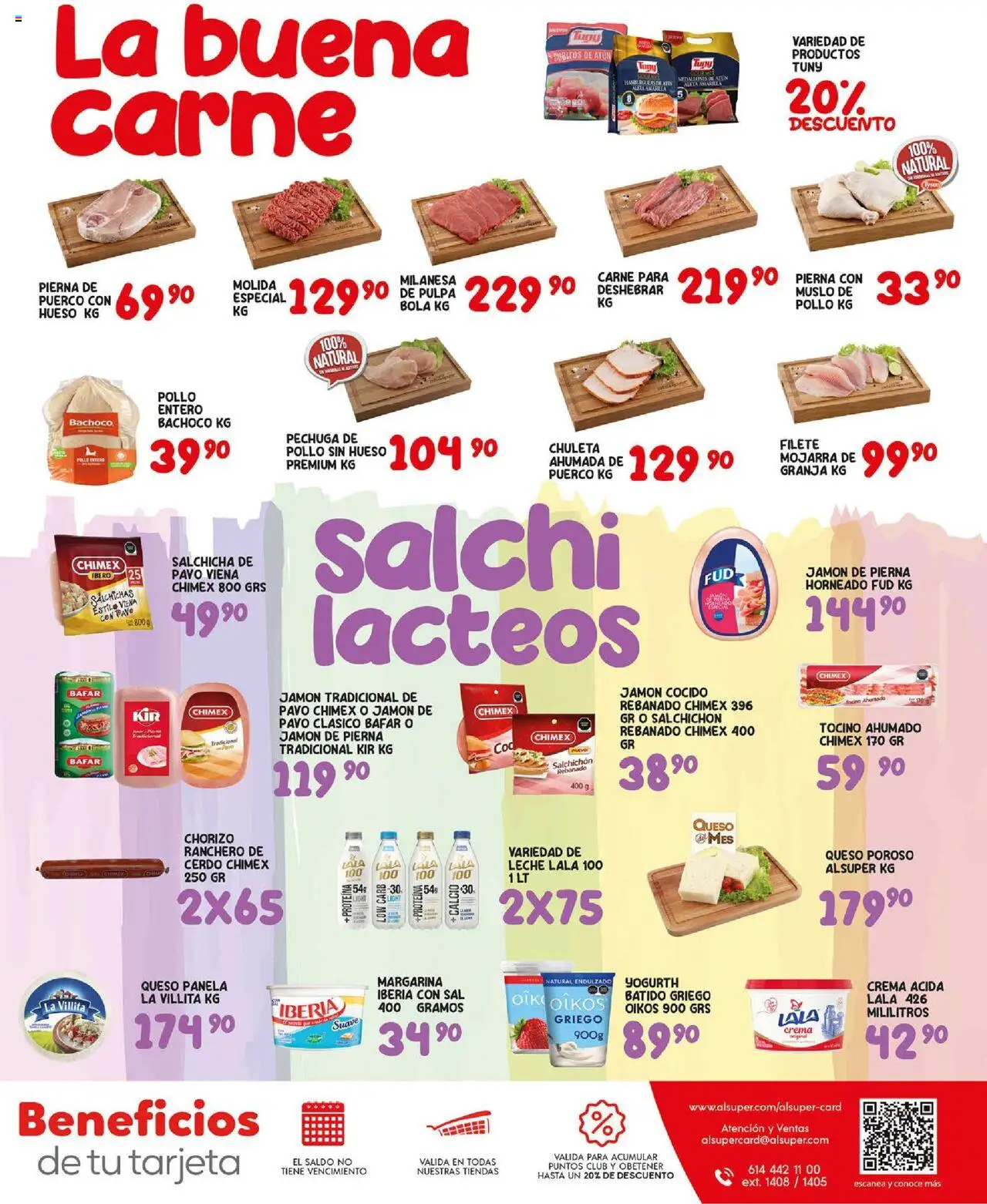 Nuevas ofertas de Alsuper válidas en toda la República Mexicana desde el 19.08.2025. ¡Encuentra las mejores ofertas en Alsuper folleto! | Página: 7 | Productos: Pollo, Tocino, Crema, Chorizo