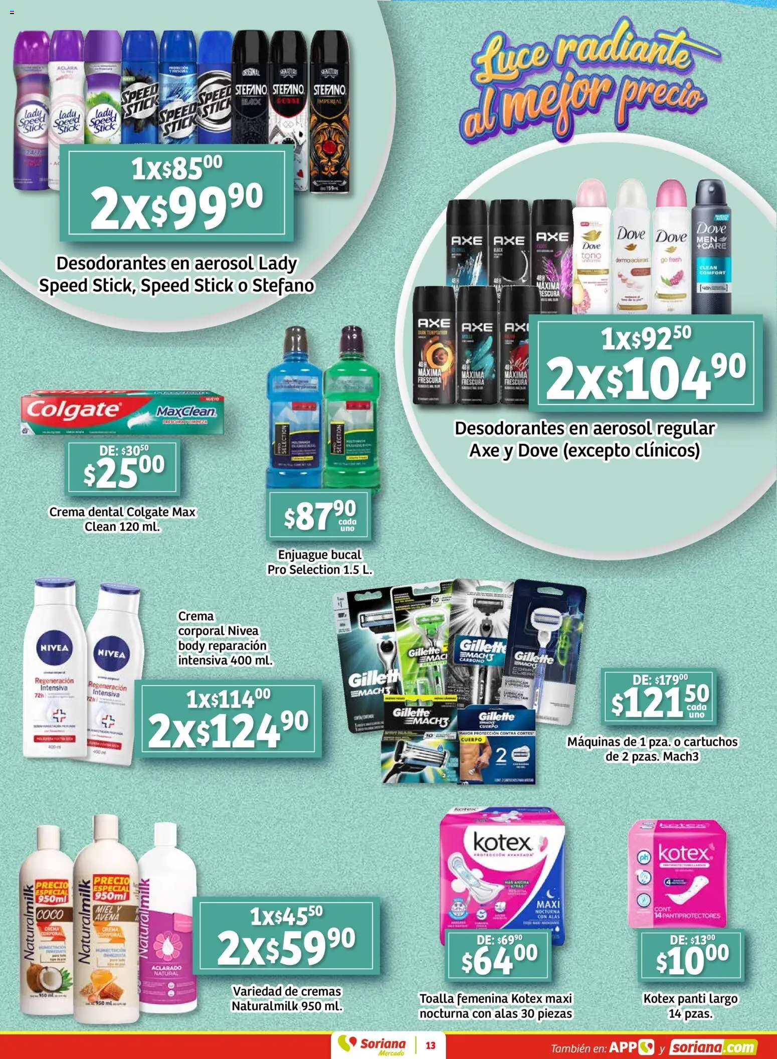 Nuevas ofertas de Soriana válidas en toda la República Mexicana desde el 26.02.2026. ¡Encuentra las mejores ofertas en Soriana - Pesito Valedor Mercado: Coah, Dur, NL, SLP, Tamps, Zac! | Página: 21 | Productos: Enjuague bucal, Toalla, Radiante, Body
