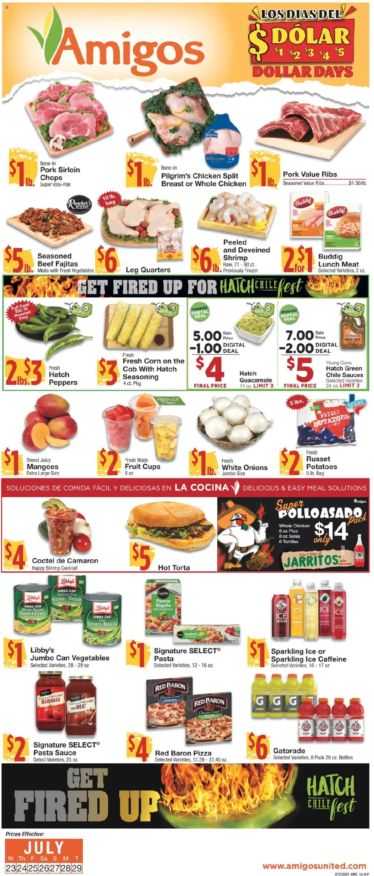 United Supermarkets Ad - valid from 22.07.2025 | Page: 1 | Products: Beef, Vegetables, Case, Bag