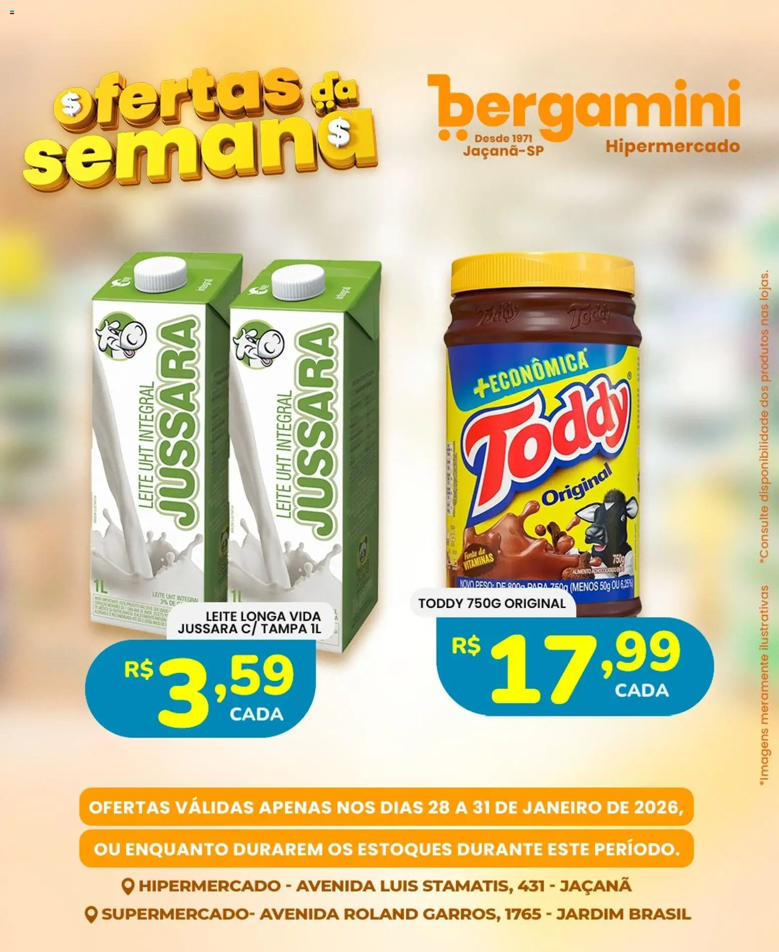 Supermercado Bergamini Folheto - válido de 28.01.2026 | Página: 7 | Produtos: Leite