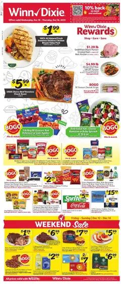 Preview of Winn Dixie weekly ads valid from 10.12.2025