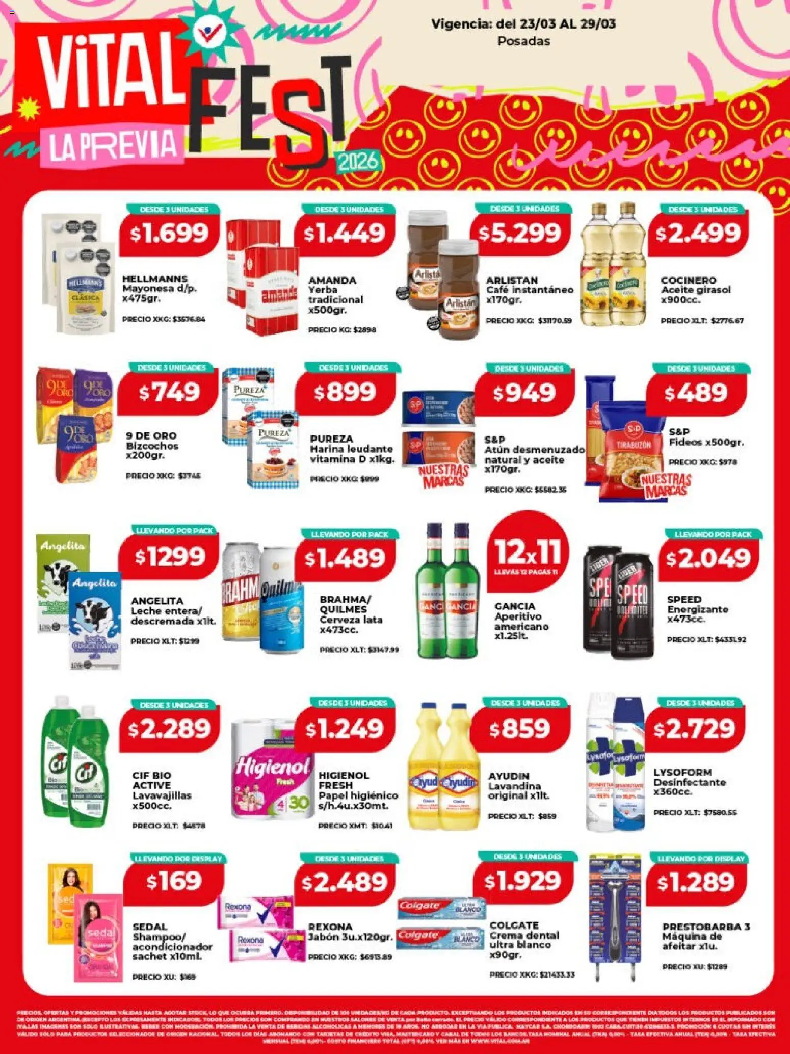 Vital - Ofertas - Posadas │ válido desde el 23.03.2026 | Página: 1 | Productos: Desinfectante, Atún, Jabón, Café