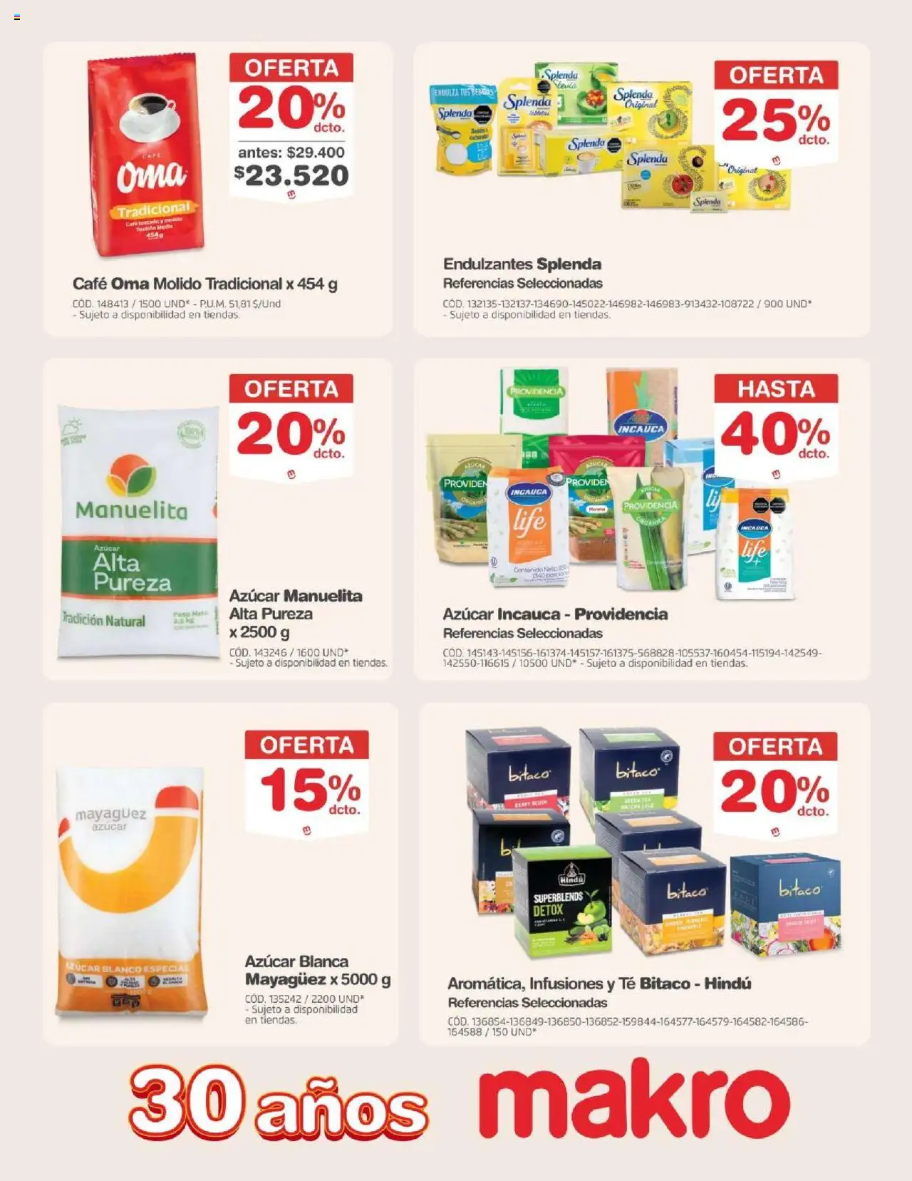 Makro revista - valida desde el 26.09.2025 | Página: 27 | Productos: Té, Azucar, Peso, Café