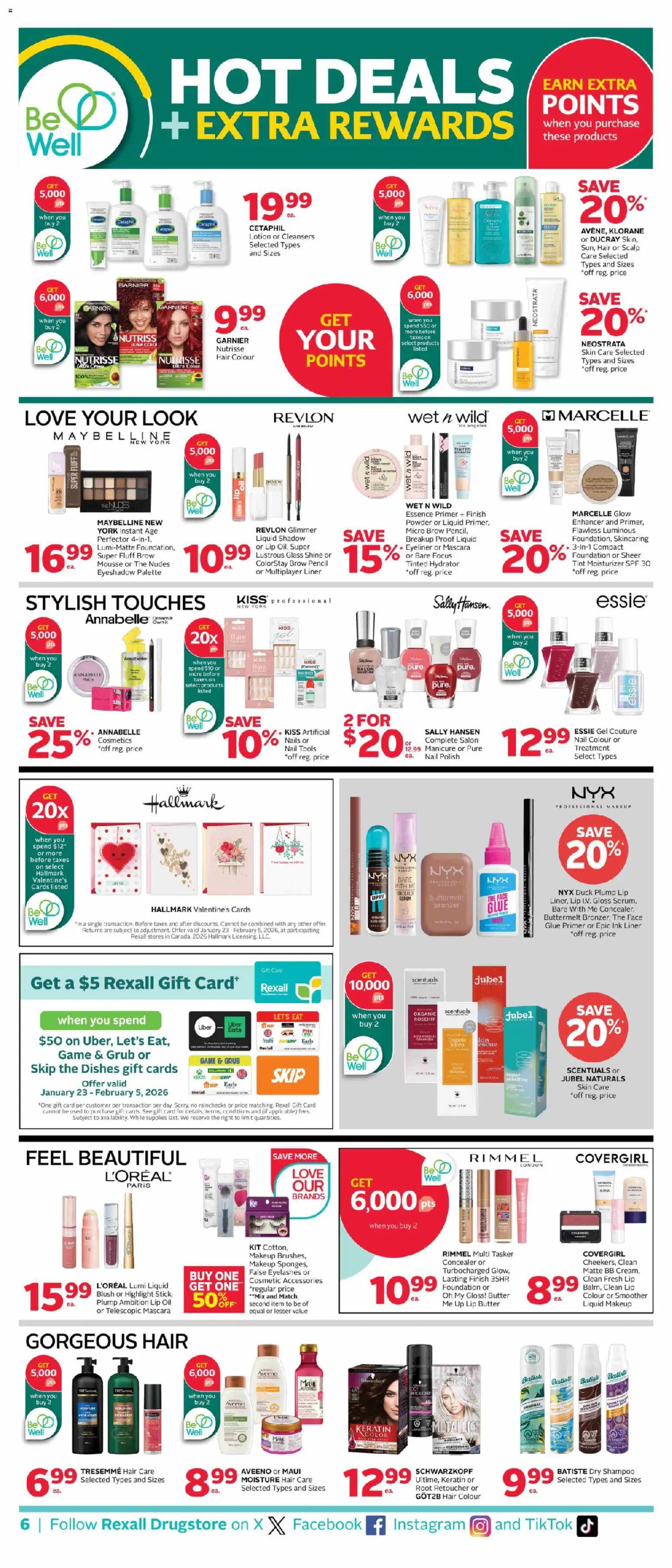Rexall flyer valid from 30.01.2026 | Page: 10 | Products: Game, Blush, Eyeliner, Oil