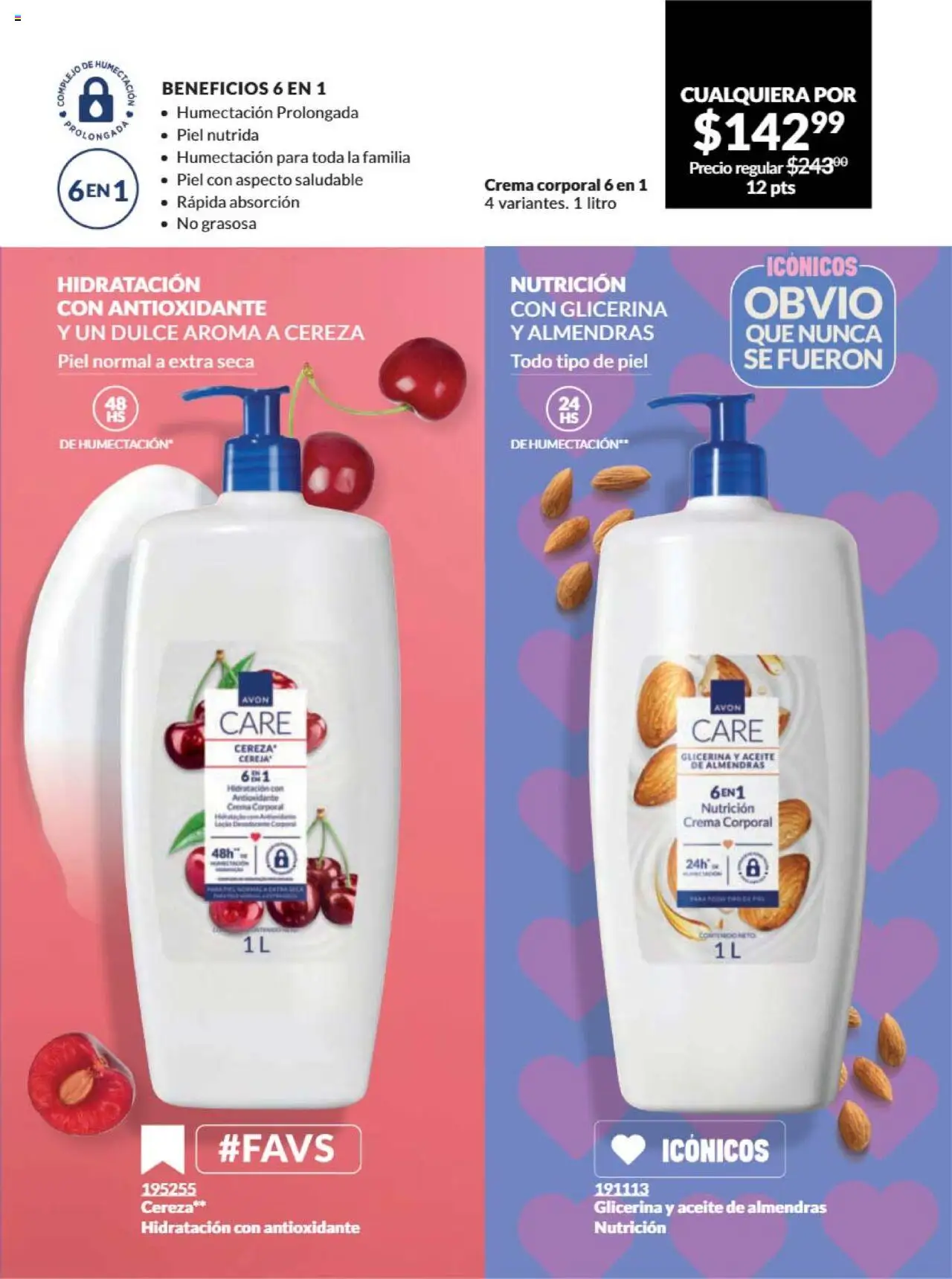 Nuevas ofertas de AVON válidas en toda la República Mexicana desde el 09.10.2025. ¡Encuentra las mejores ofertas en AVON - Campaña 16 2025! | Página: 161 | Productos: Almendras, Crema, Aceite, Crema corporal