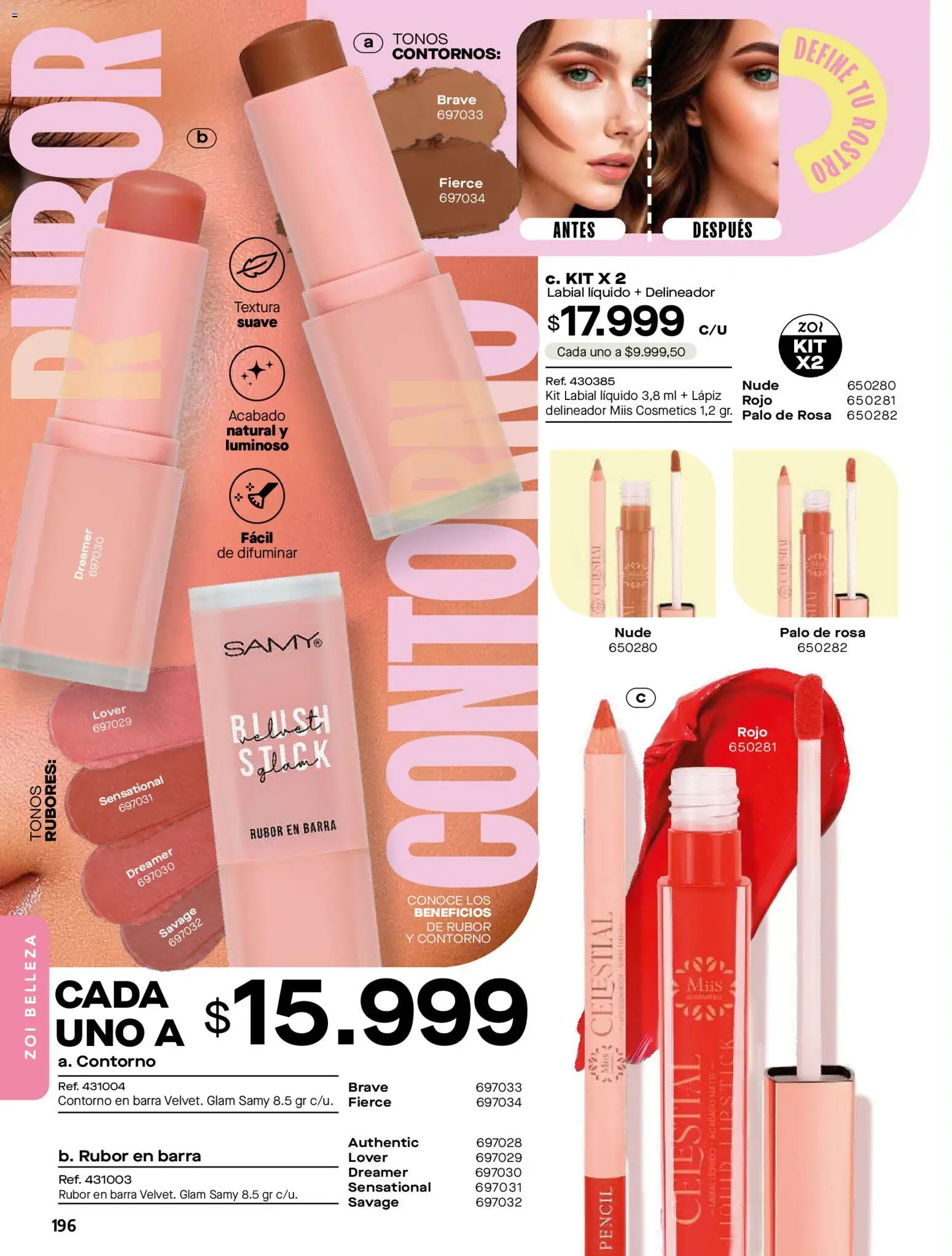 Pacifika revista - valida desde el 01.02.2026 | Página: 196 | Productos: Rubor, Delineador, Contorno