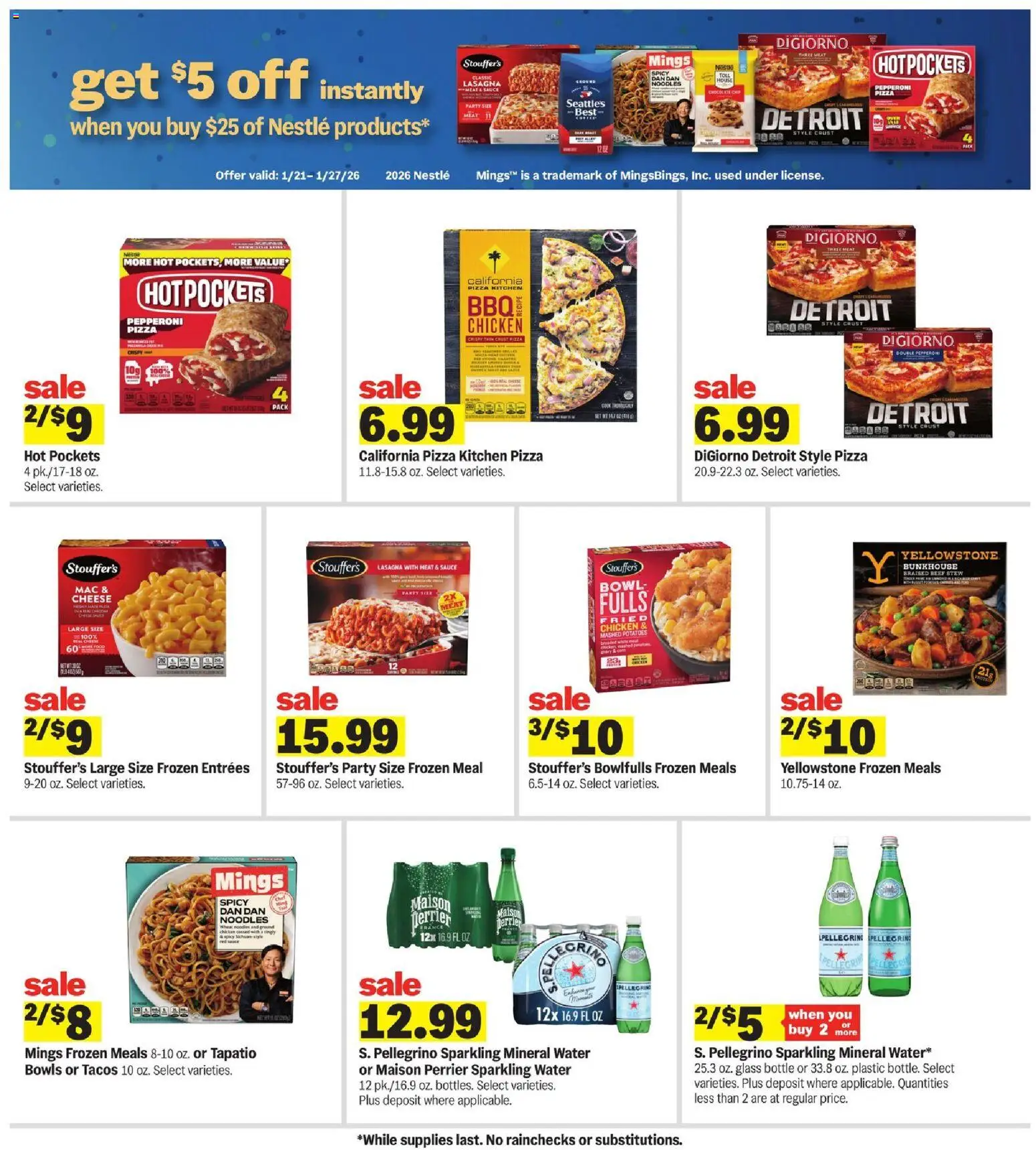 Meijer Weekly Ad - valid from 21.01.2026 | Page: 29 | Products: Chocolate, Noodles, Beef, Water