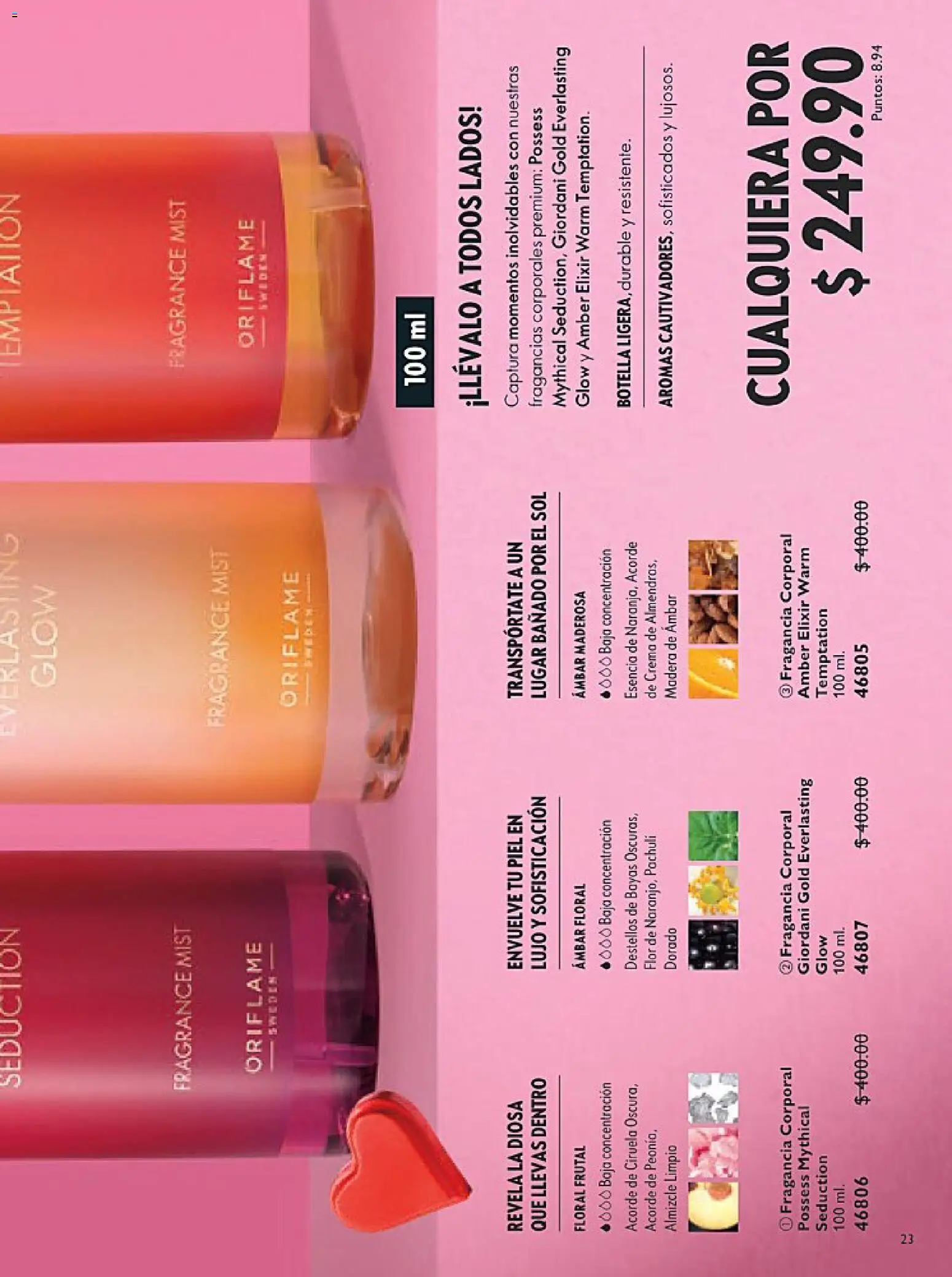 Nuevas ofertas de Oriflame válidas en toda la República Mexicana desde el 24.01.2026. ¡Encuentra las mejores ofertas en Oriflame campaña 2 2026! | Página: 23 | Productos: Crema, Botella, Fragancia