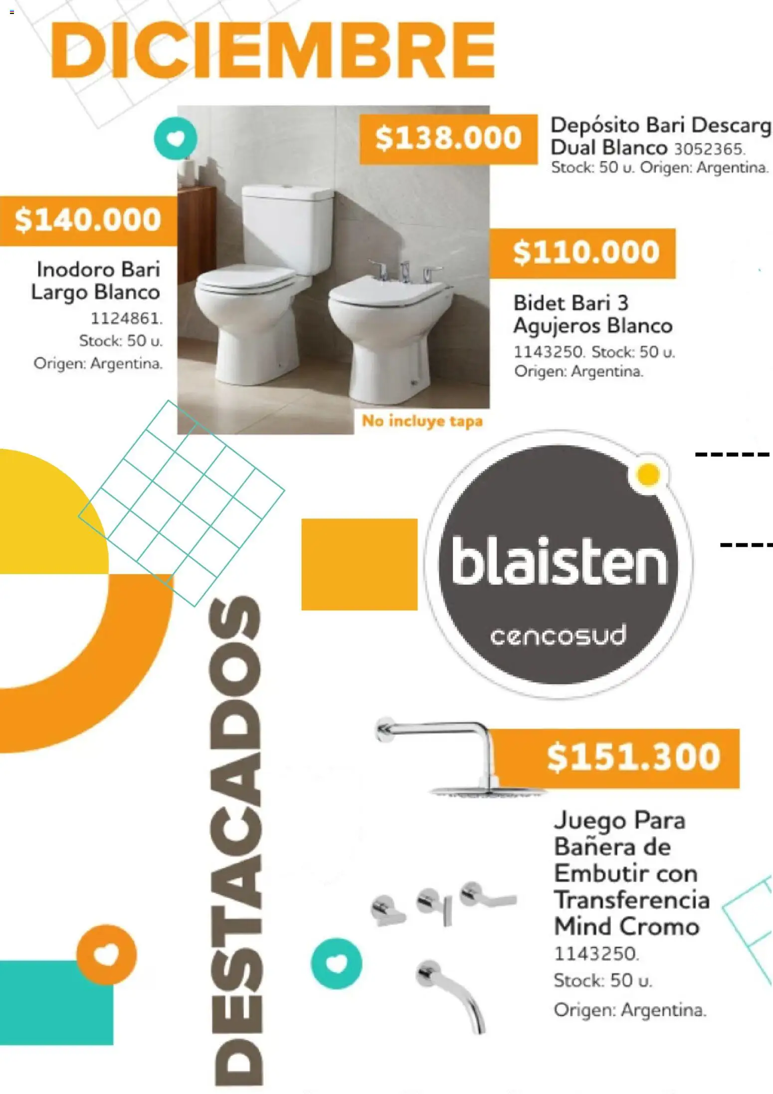 Blaisten catálogo │ válido desde el 11.12.2025 | Página: 1 | Productos: Bidet, Bañera, Inodoro